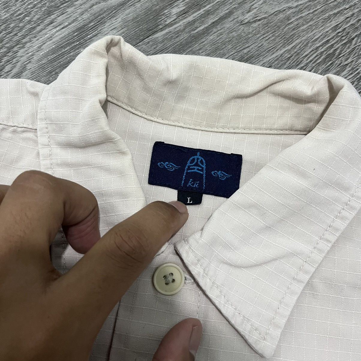 Japanese Brand Dragon Shirt By UENO SHOKAI Ripstop Material Size US L / EU 52-54 / 3 - 6 Thumbnail