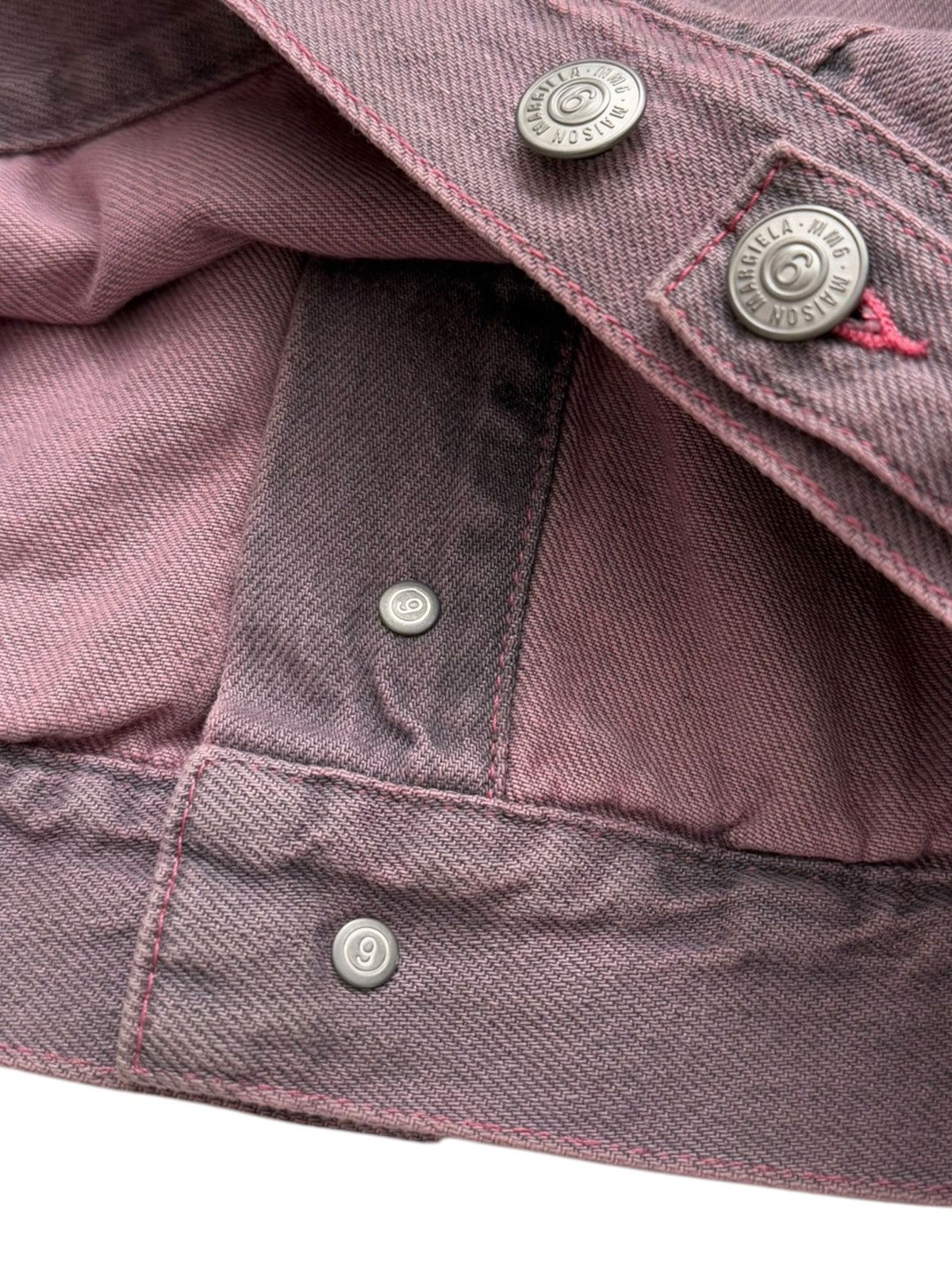Maison Margiela Faded Cropped Pink Denim Jacket Size XS / US 0-2 / IT 36-38 - 11 Thumbnail