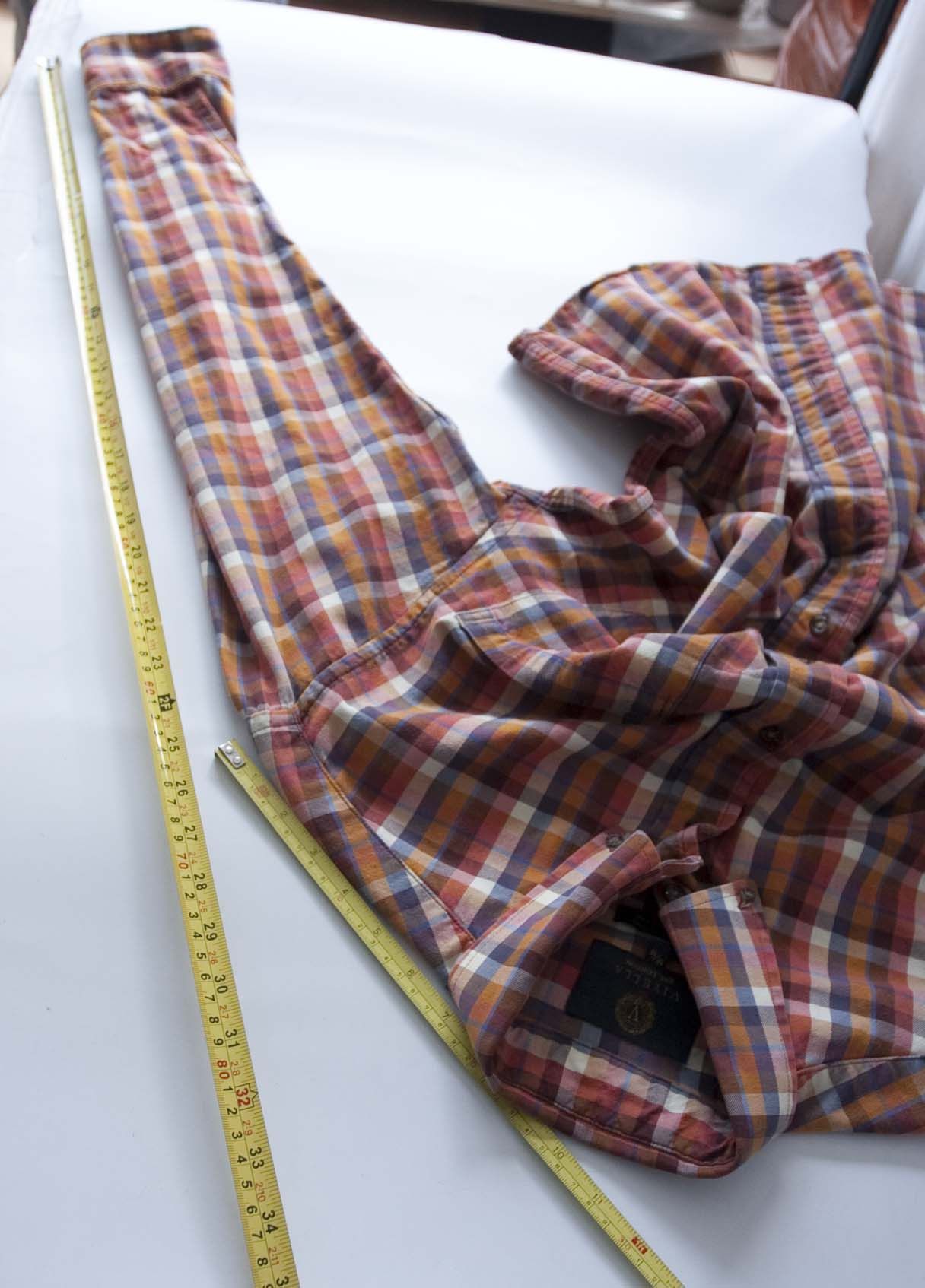 Viyella Viyella Shirt Flannel Size M Orange / Brown Plaid Size US M / EU 48-50 / 2 - 6 Thumbnail