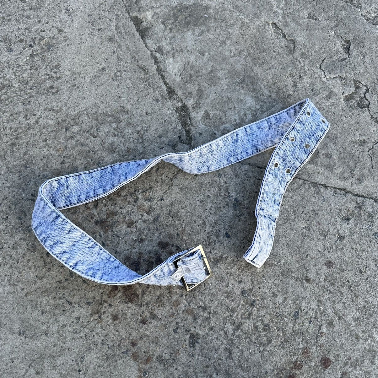 Issey Miyake × Japanese Brand Vintage Japanese Style Denim Belt Hype Crazy Fit Y2K 00s Size ONE SIZE - 2 Thumbnail