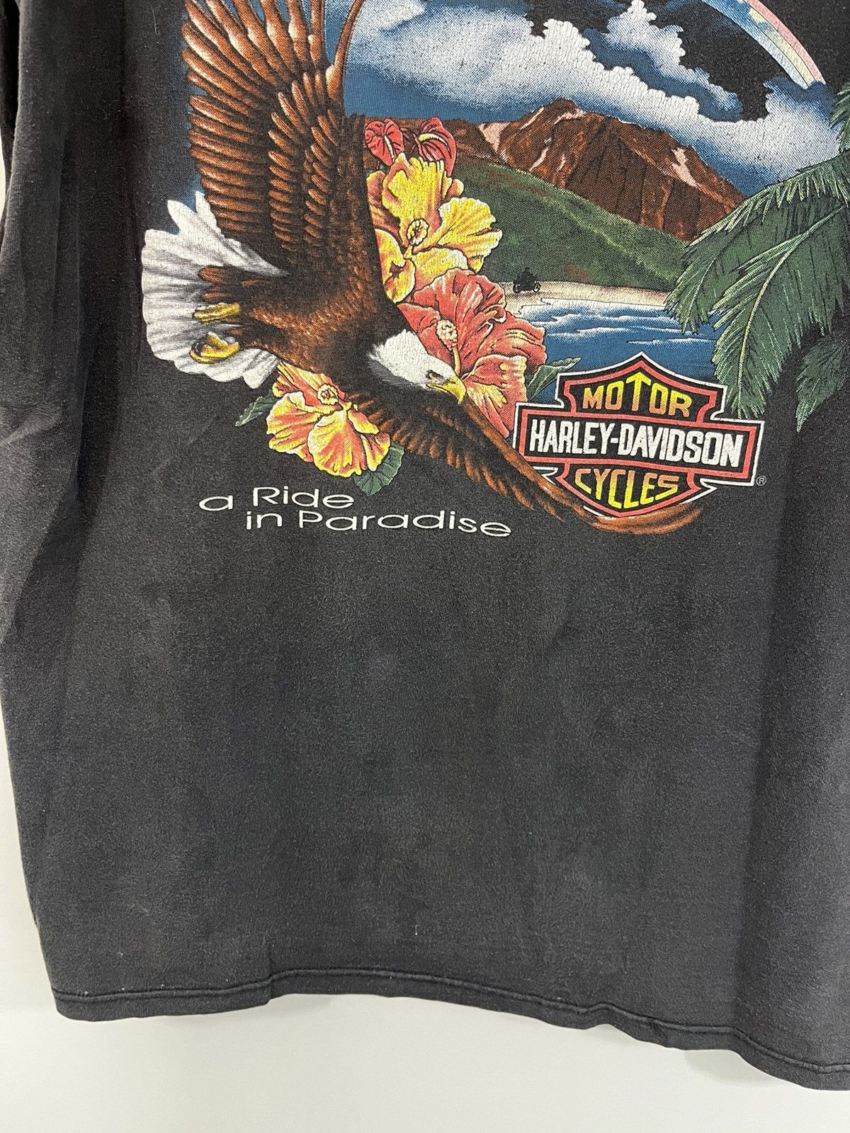 Vintage Harley Davidson Hawaii Sun Faded Thrashed Vintage Cut Off Size US XXL / EU 58 / 5 - 4 Thumbnail