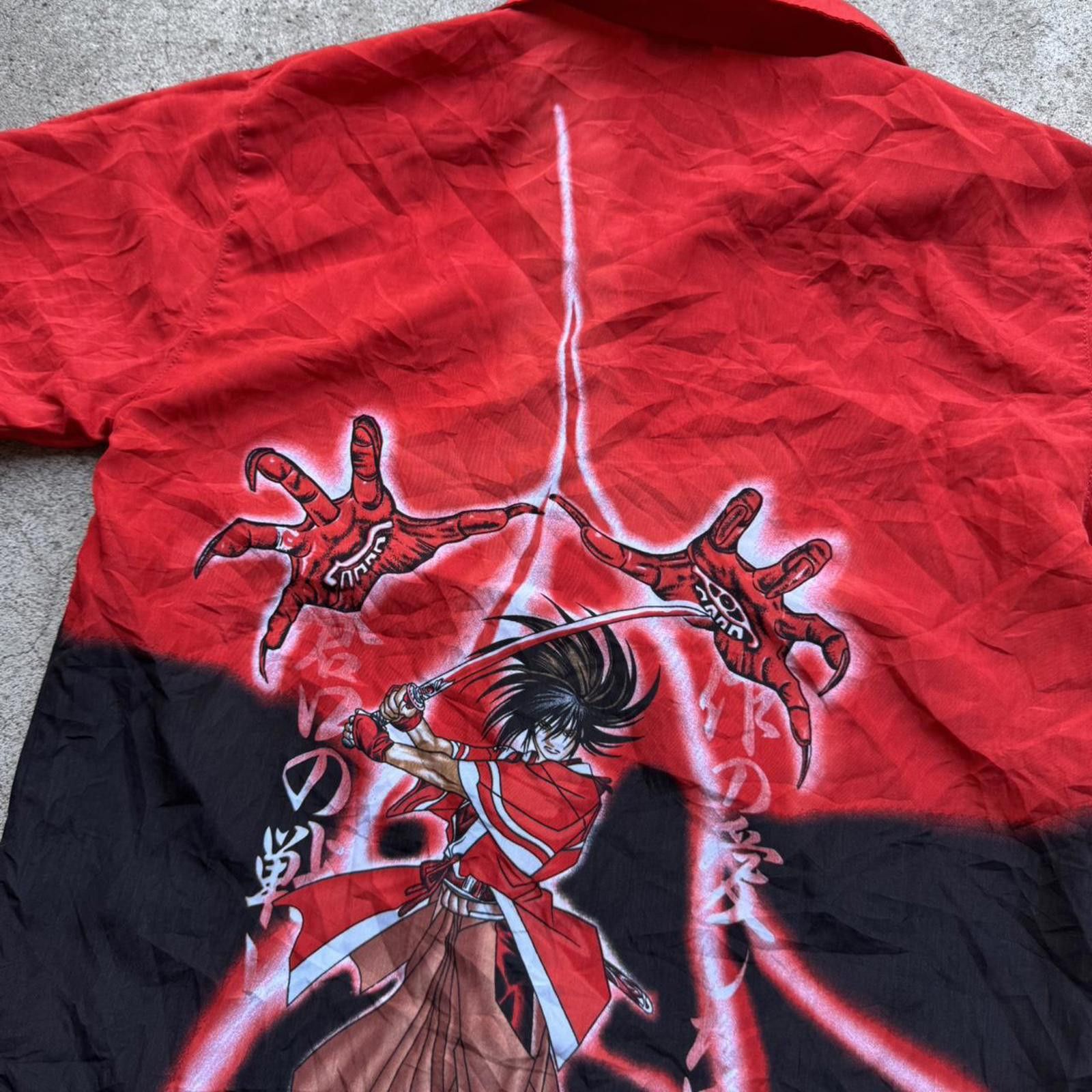 Other Y2K Red and black anime graphic button up shirt Size XS / US 0-2 / IT 36-38 - 3 Thumbnail