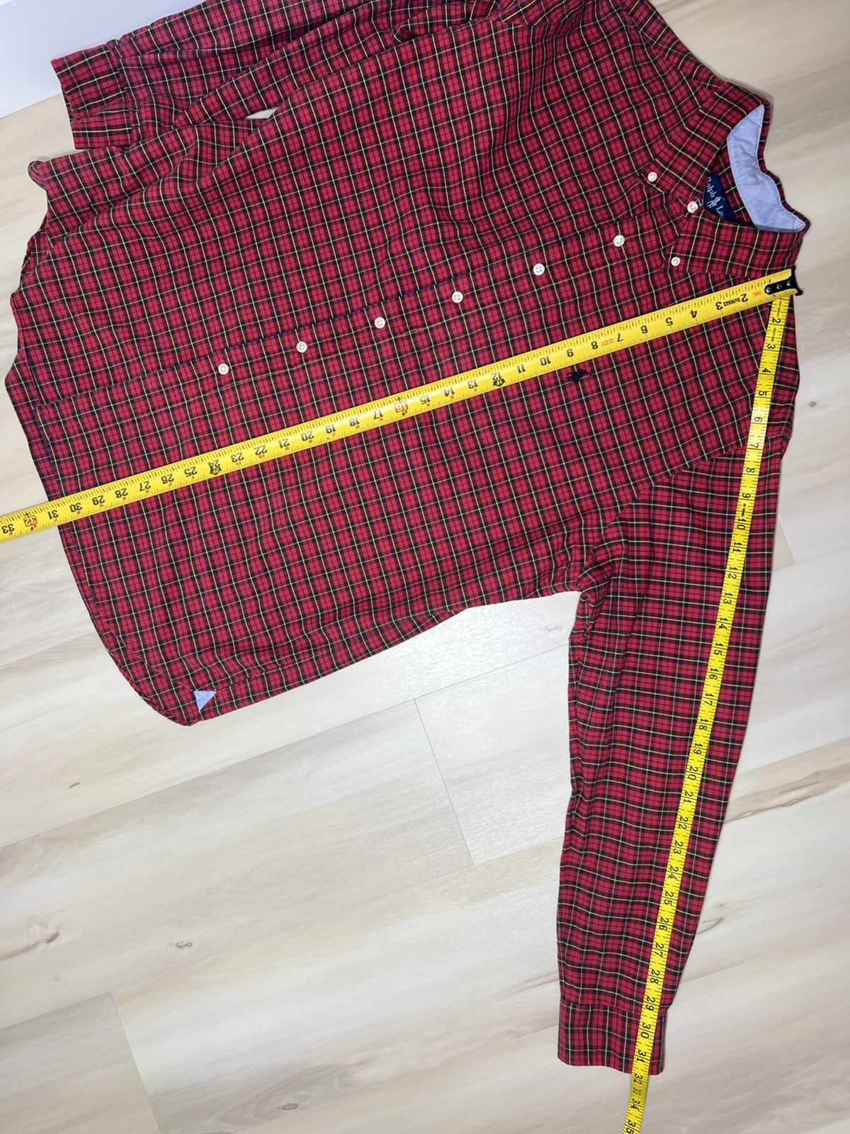 Polo Ralph Lauren Ralph Lauren Mens Button Down XL Red Green Plaid Classic Fit Size US XL / EU 56 / 4 - 5 Thumbnail