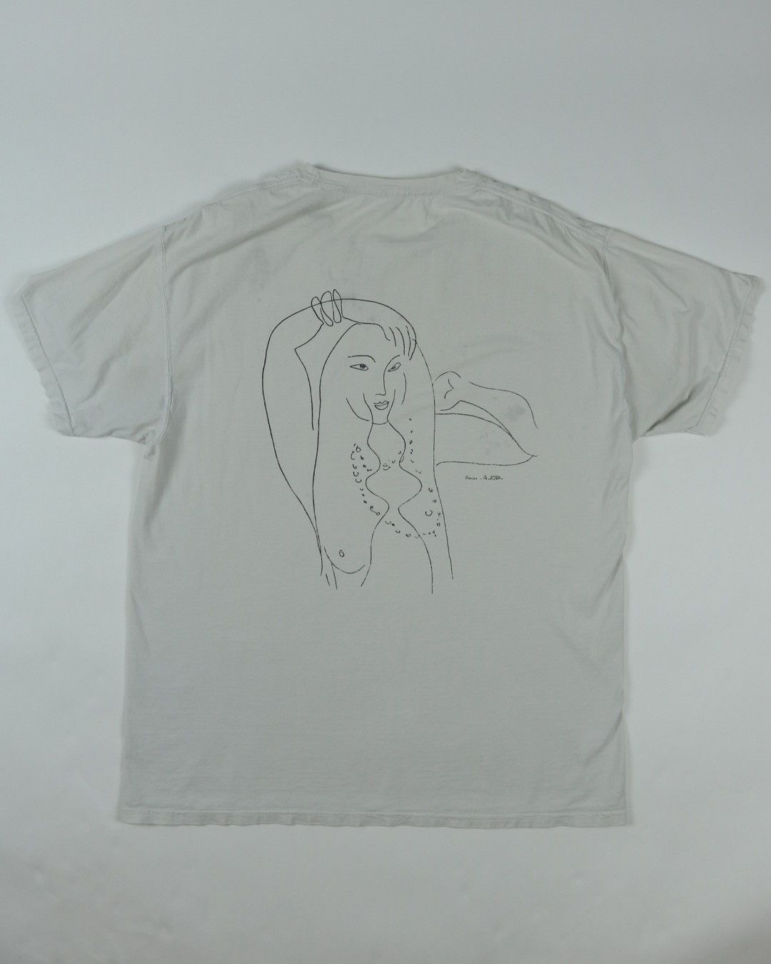 Maiden Noir × Vintage Maiden Noir White Portrait Tee Shirt Size US L / EU 52-54 / 3 - 1 Thumbnail