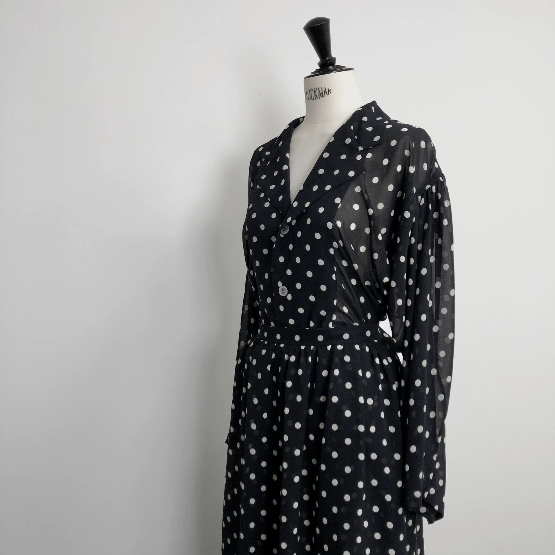 Comme des Garcons Comme des Garçons 1989SS Polka Dot Chiffon M/S Set Size M / US 6-8 / IT 42-44 - 2 Thumbnail