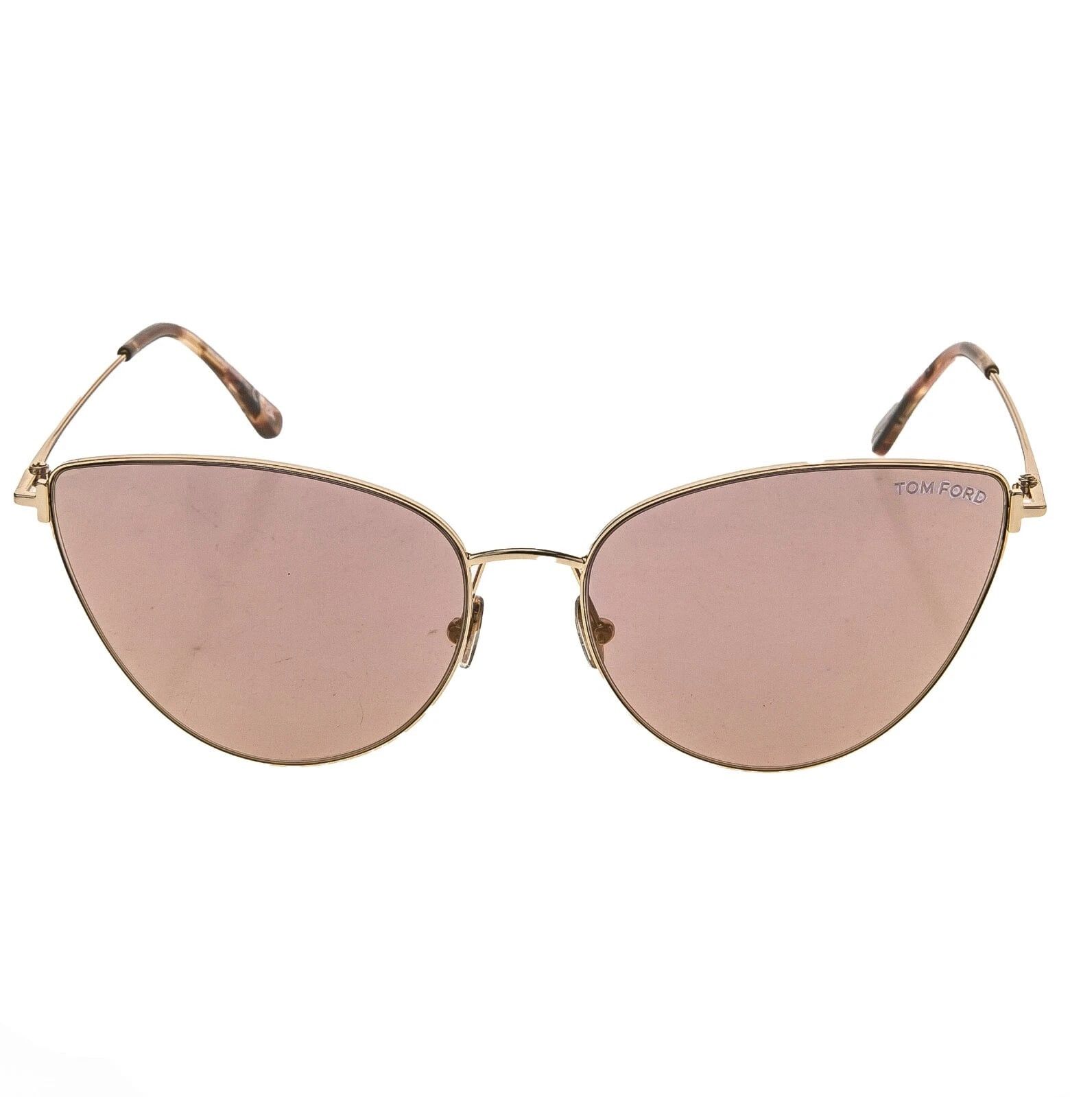 TOM FORD ANAIS 02 TF1005 28Z Gold Mirrored Sunglasses 1005