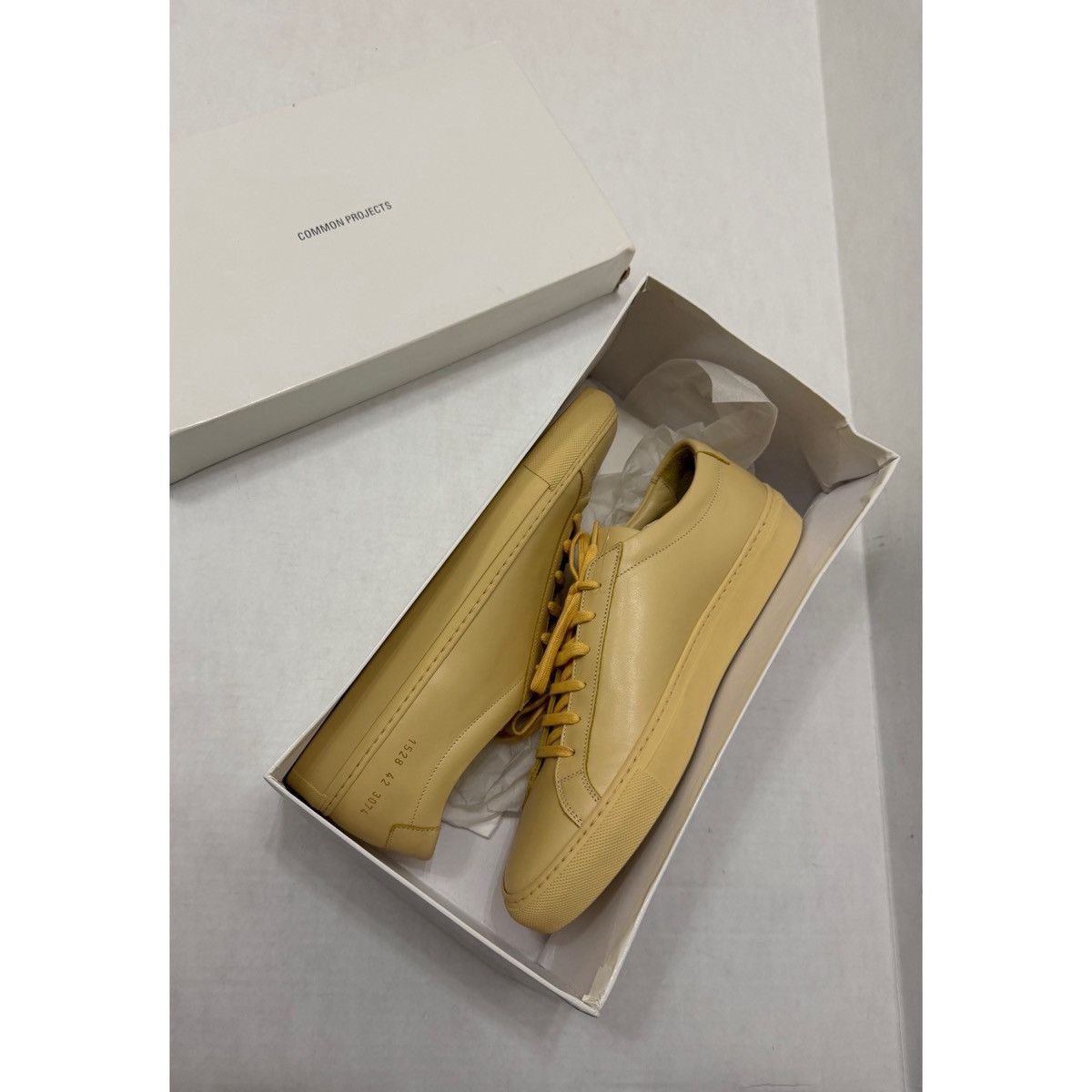 Common Projects COMMON PROJECTS YELLOW ORIGINAL LOW ACHILLES SNEAKERS Size US 9 / EU 42 - 2 Thumbnail