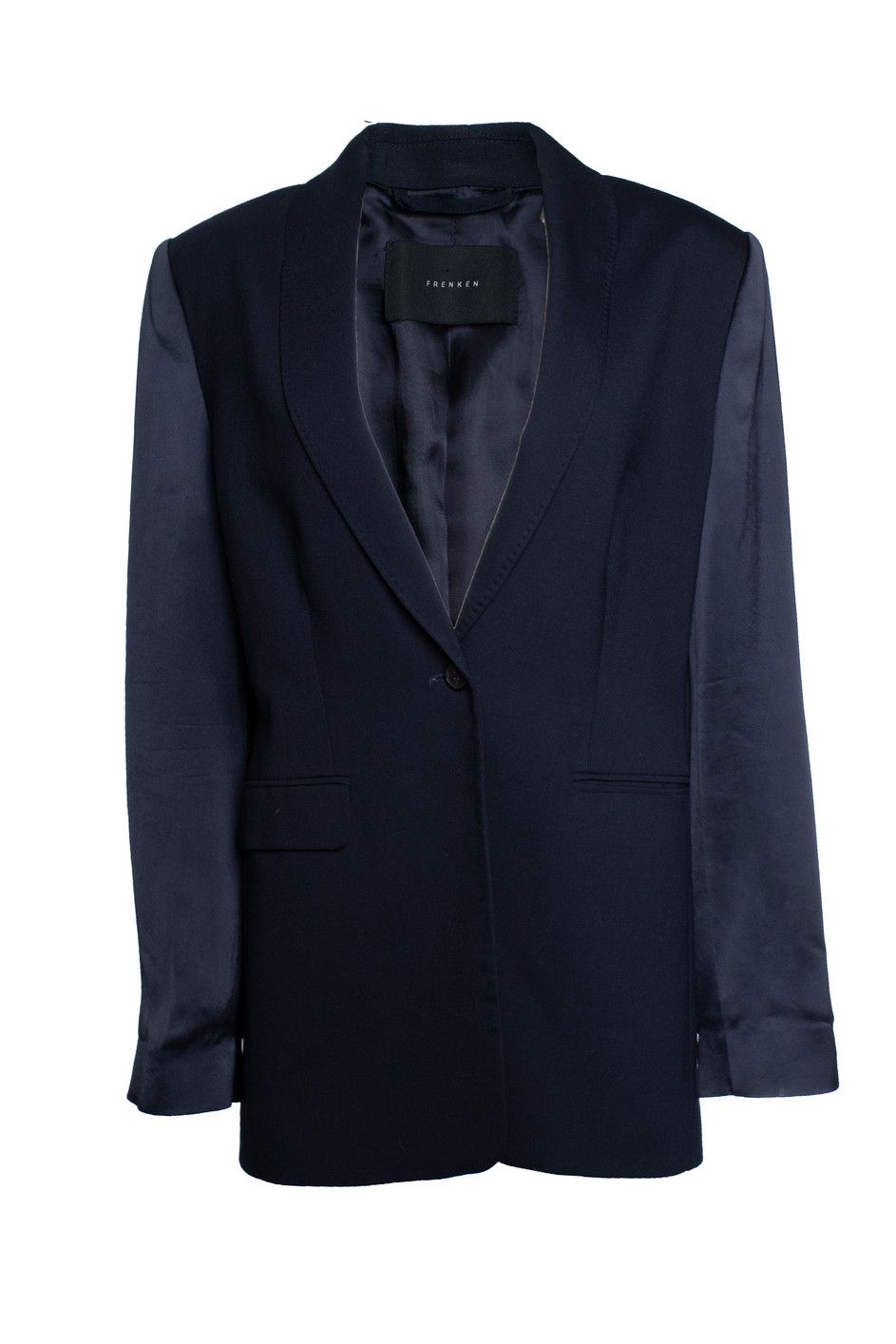 Other Frenken, wool blazer with shiny sleeves in blue Size XL / US 12-14 / IT 48-50 - 1 Thumbnail