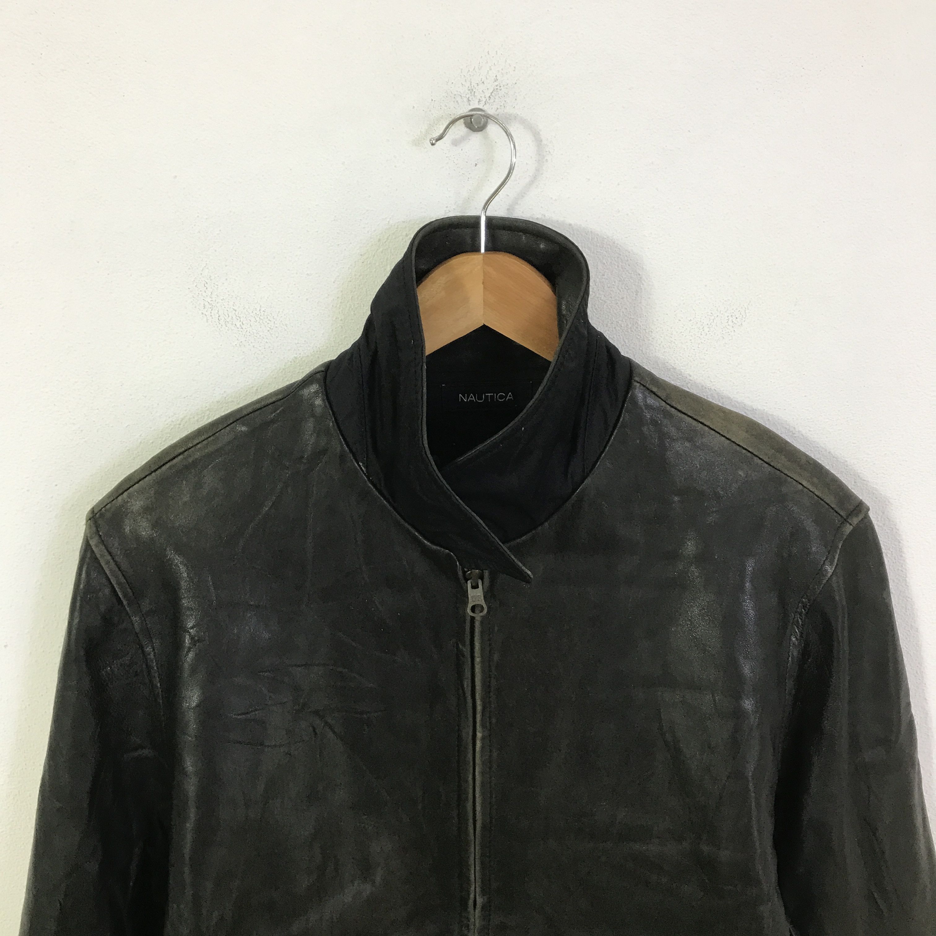 Nautica Nautica Leather Zipper Jacket K115B17 Size US L / EU 52-54 / 3 - 2 Thumbnail