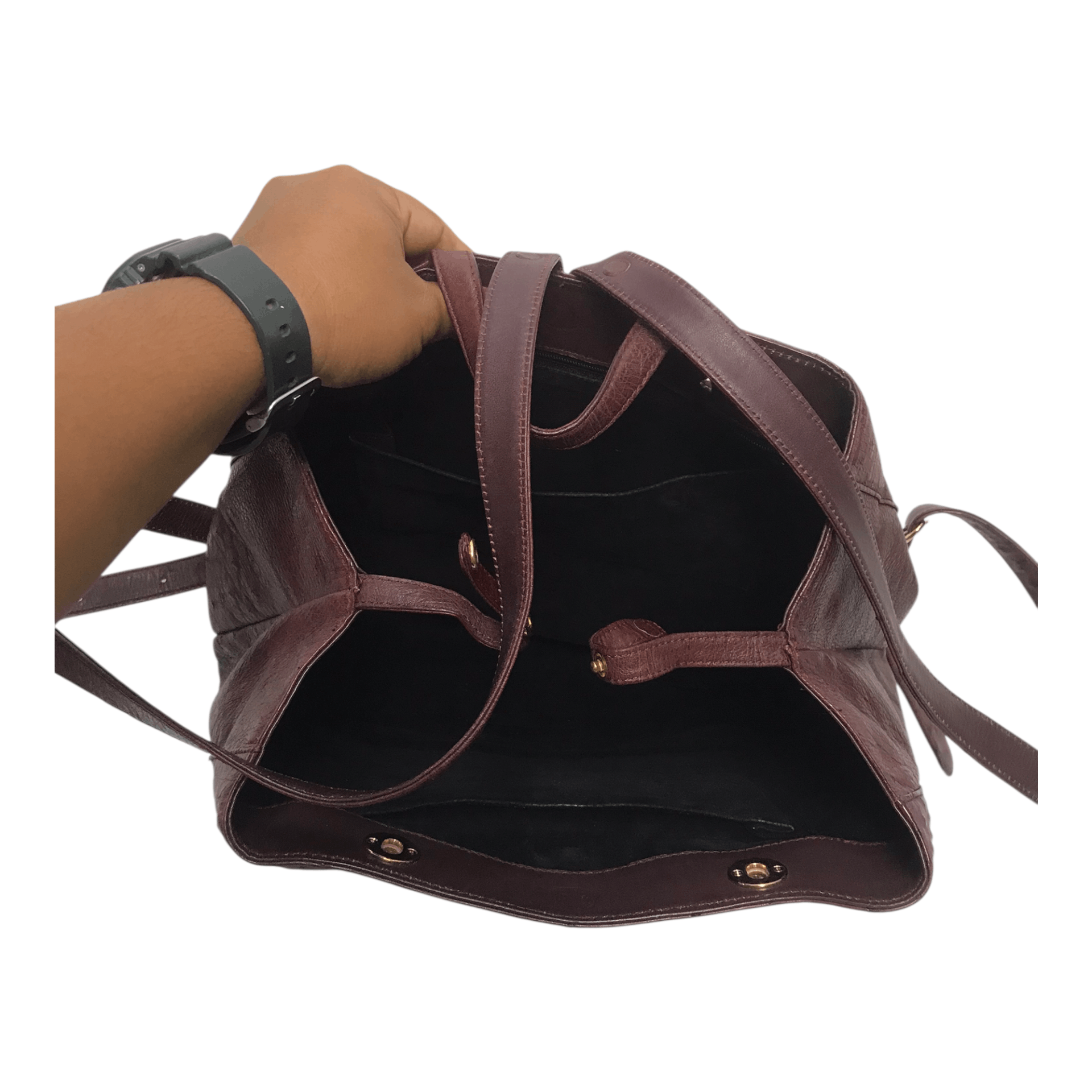 Leather Ostrich Cherry Leather Bagpack Size ONE SIZE - 3 Thumbnail