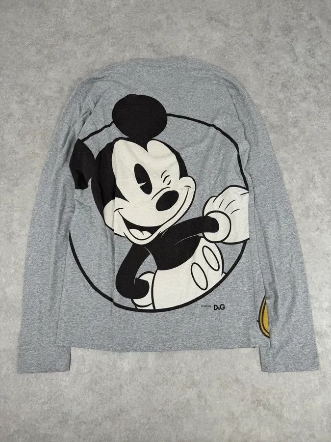 Dolce & Gabbana AW2010 Dolce & Gabbana Mickey & Pluto Grey Longsleeves Size US L / EU 52-54 / 3 - 8 Thumbnail