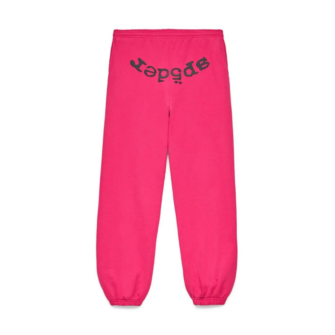 Sp5der Legacy Sweatpants Pink Black Size US 32 / EU 48 - 1 Thumbnail