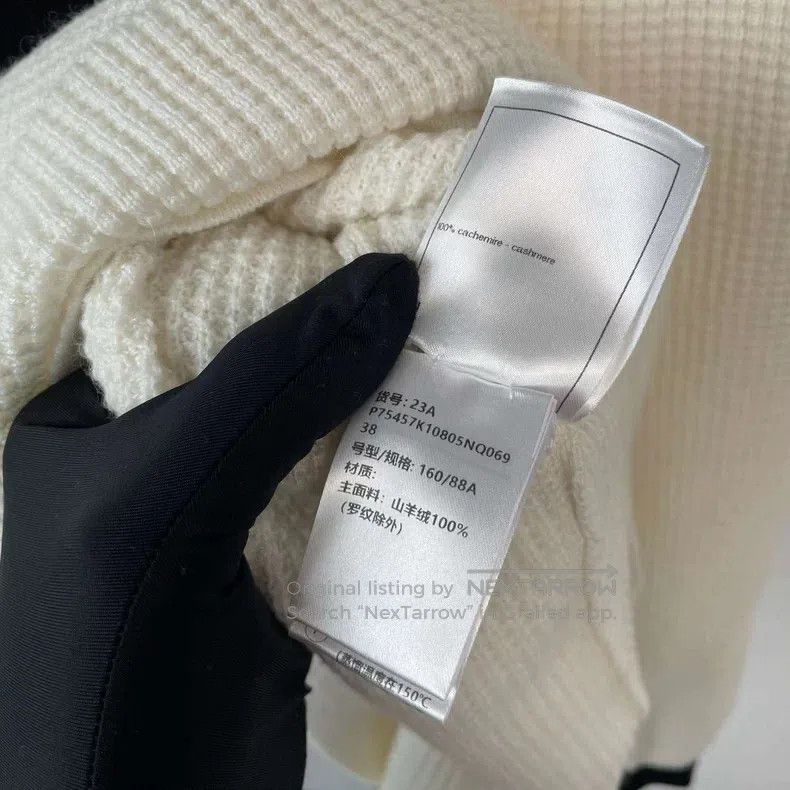 Chanel Chanel Waffle stitched black edge Polo collar long sleeves Size XS / US 0-2 / IT 36-38 - 8 Thumbnail