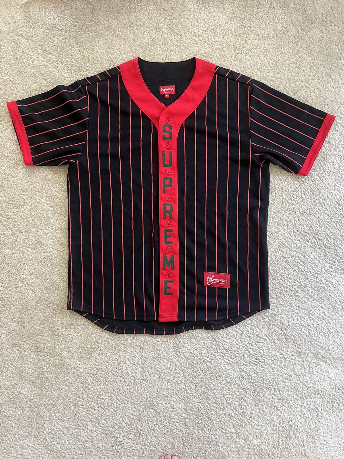 Supreme Vertical Logo Baseball Jersey XL 【公式通販】