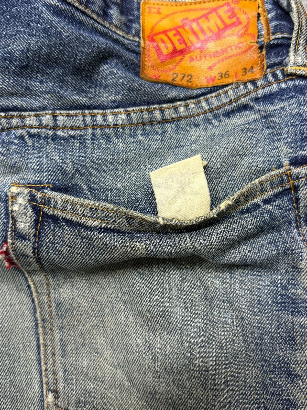 Denime Vintage 90s Denime Lot 272 Selvedge Denim Jeans Japan | W35 Size US 35 - 15 Thumbnail