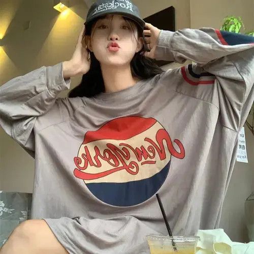 Designer × Vintage Deeptown Vintage Oversized Long Sleeve T Shirt for Women Size L / US 10 / IT 46 - 2 Thumbnail