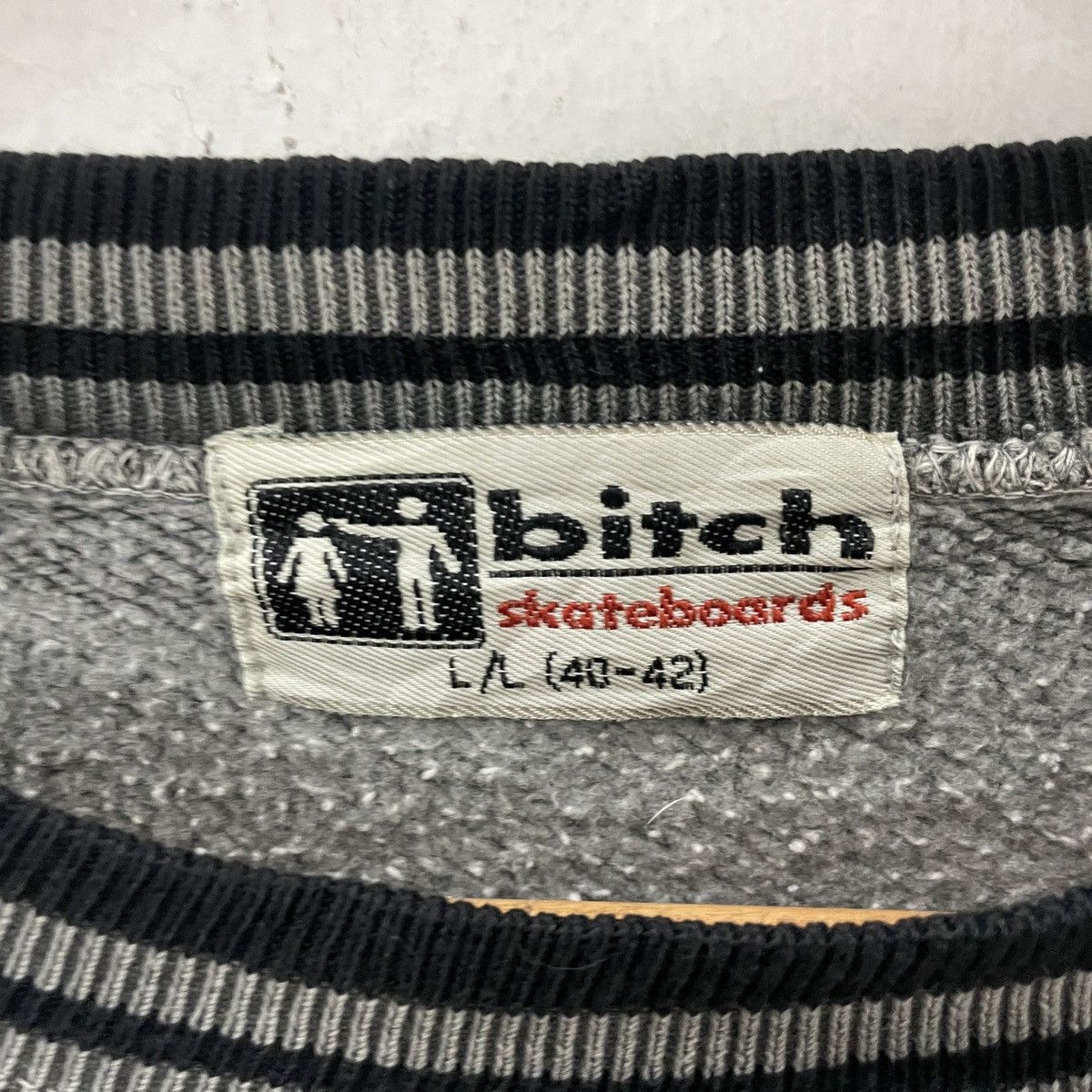 Japanese Brand Vintage 90s Bitch Skatebords Faded Sweatshirt Size US M / EU 48-50 / 2 - 6 Thumbnail