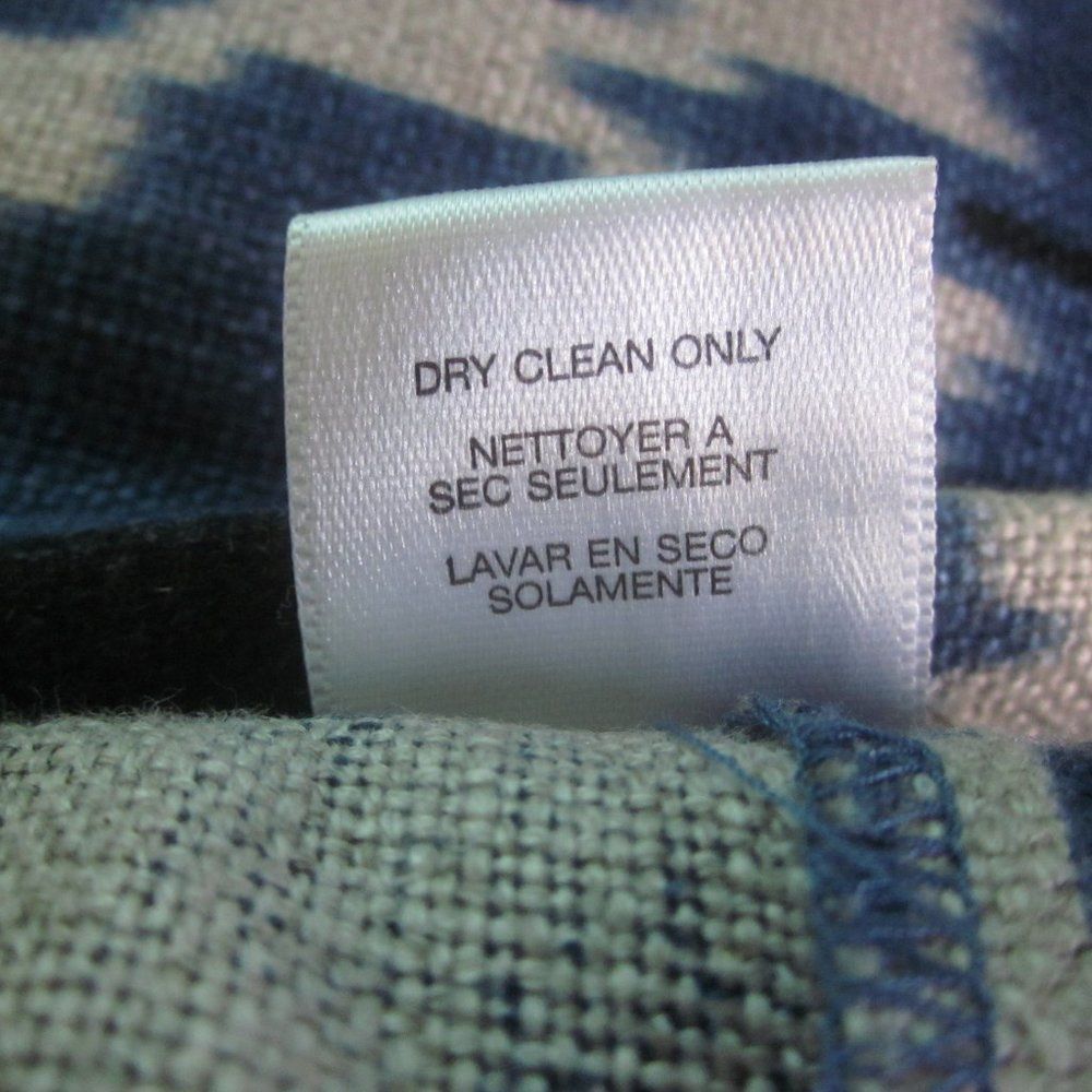Michael Kors Michael Kors Blue & Tan Print Linen Skirt Size 4 Rear Zipper Size 27" / US 4 / IT 40 - 10 Thumbnail