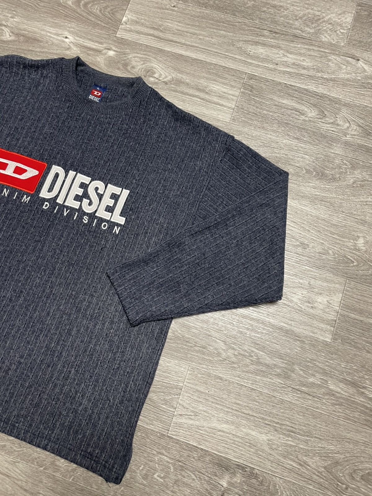 Diesel Vintage Diesel Big Logo Ribbed Sweatshirt 90s Size US XL / EU 56 / 4 - 5 Thumbnail