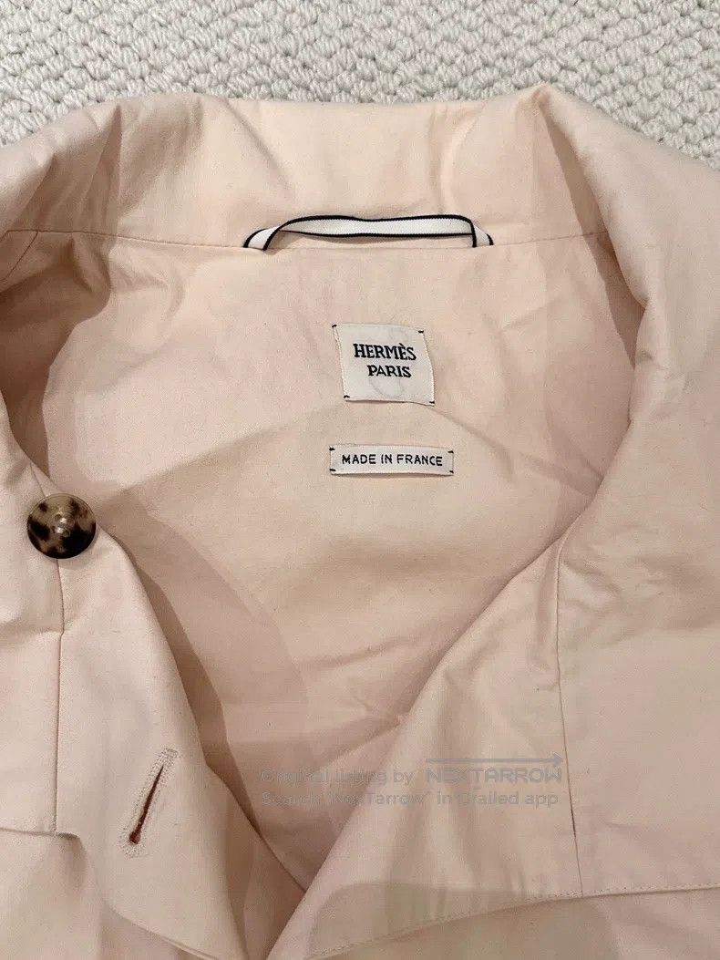 Hermes Hermes Women's light beige trench coat, mid-length Size XS / US 0-2 / IT 36-38 - 3 Thumbnail