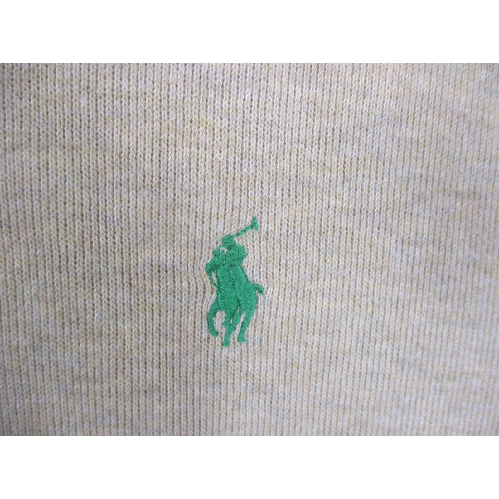 Polo Ralph Lauren Polo Ralph Lauren Sweater Mens XL Half Zip Pullover Green Pony Classic Beige Mock Neck Knit Solid 1/4 Zip cotton Golf Casual Vintage No Girls? Size US XL / EU 56 / 4 - 3 Thumbnail