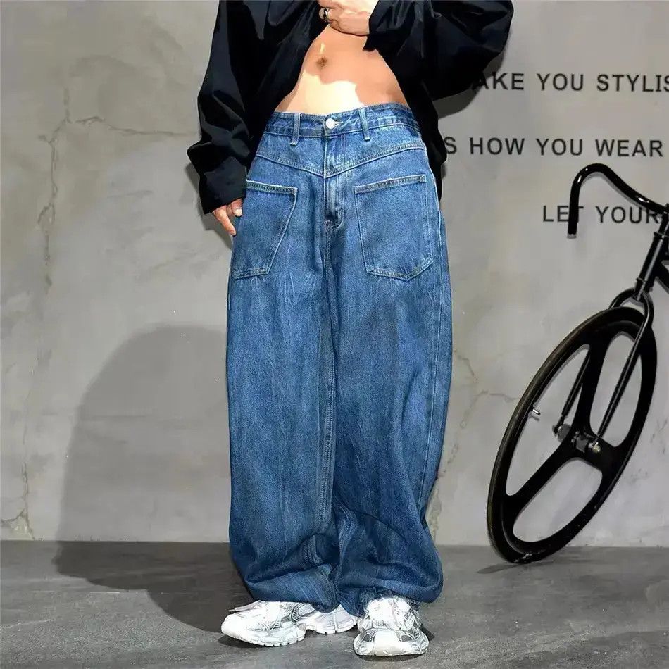 Japanese Brand Streetwear Designer Baggy Dirty Hip Hop Jeans Size US 32 / EU 48 - 3 Thumbnail