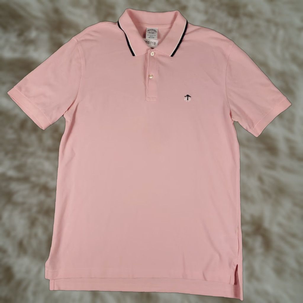 Brooks Brothers Brooks Brothers Polo Shirt Mens L Pink Short Sleeve Button Collared Knit Cotton Slim Fit Casual Modern Preppy 90s? (No, remove question) Size US L / EU 52-54 / 3 - 1 Thumbnail