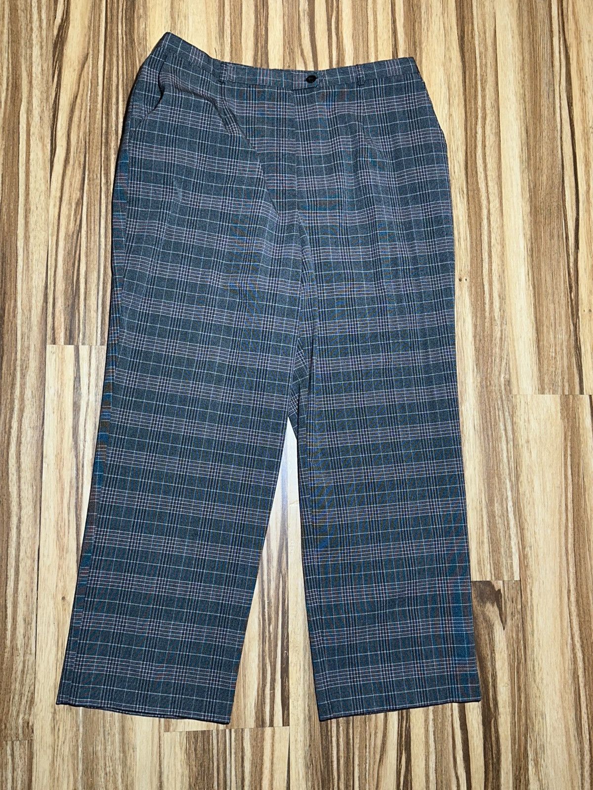 Other Sag Harbor Men's Plaid Pants - Black/Gray and Red Size US 32 / EU 48 - 1 Thumbnail