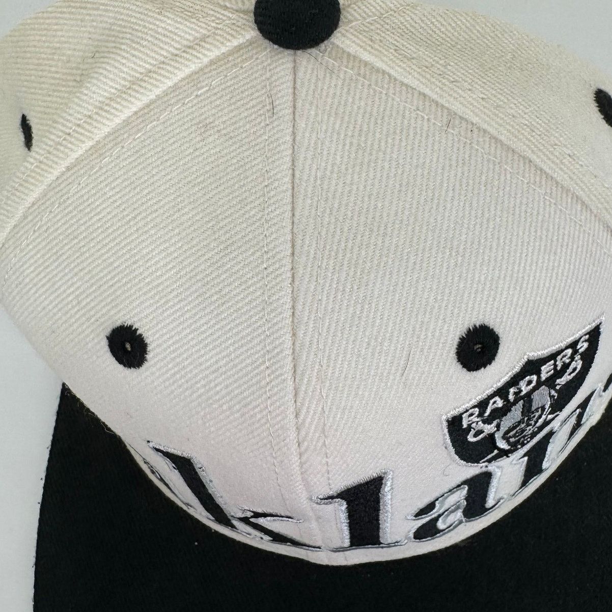 Reebok NFL Oakland Raiders Snapback Hat Cap Spell-Out Big Logo Size ONE SIZE - 11 Thumbnail