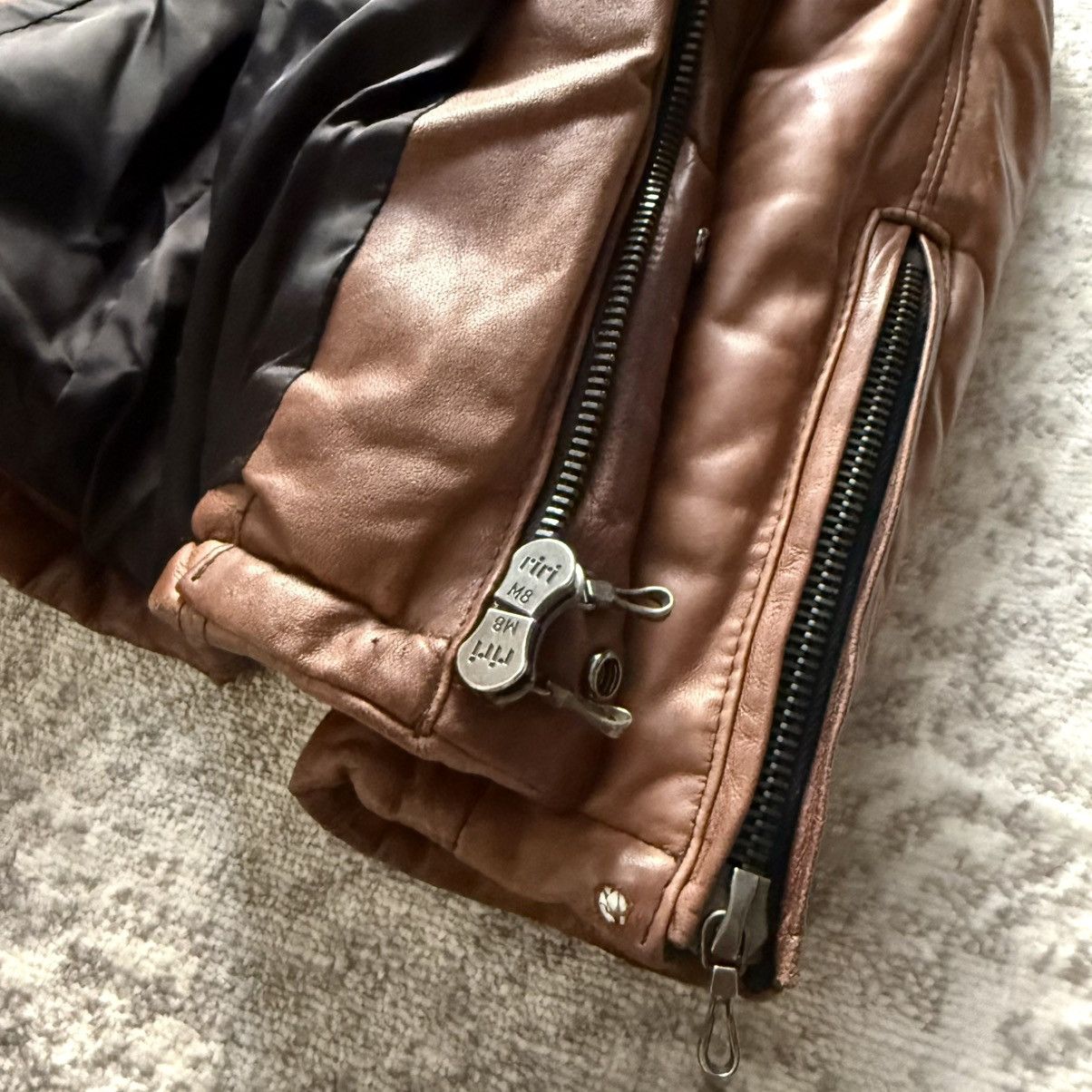 Shellac Shellac Fur Hood Riri Zip Sheepskin Down Puffer Jacket Size US S / EU 44-46 / 1 - 4 Thumbnail