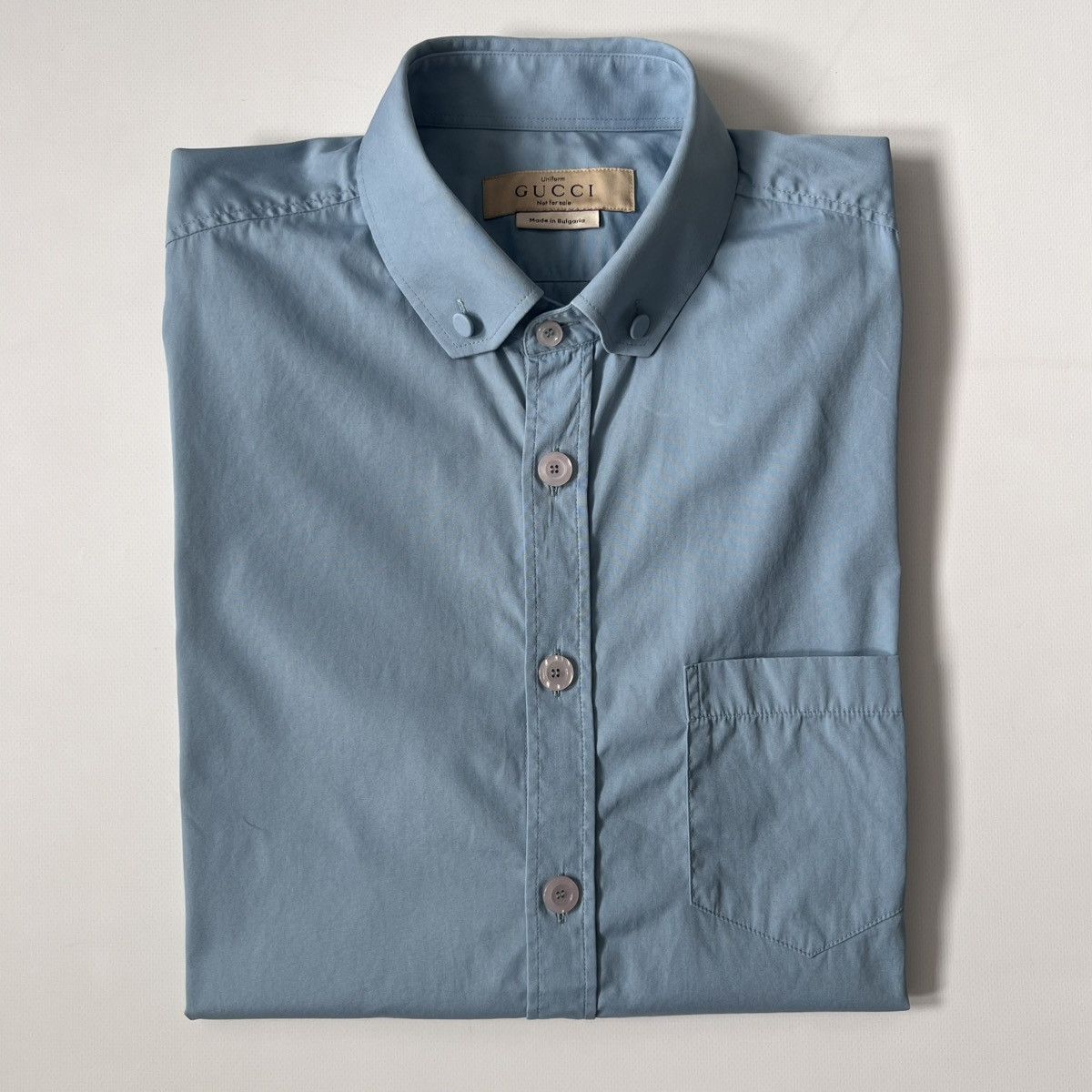 Gucci Gucci light blue classic shirt Size US L / EU 52-54 / 3 - 1 Thumbnail