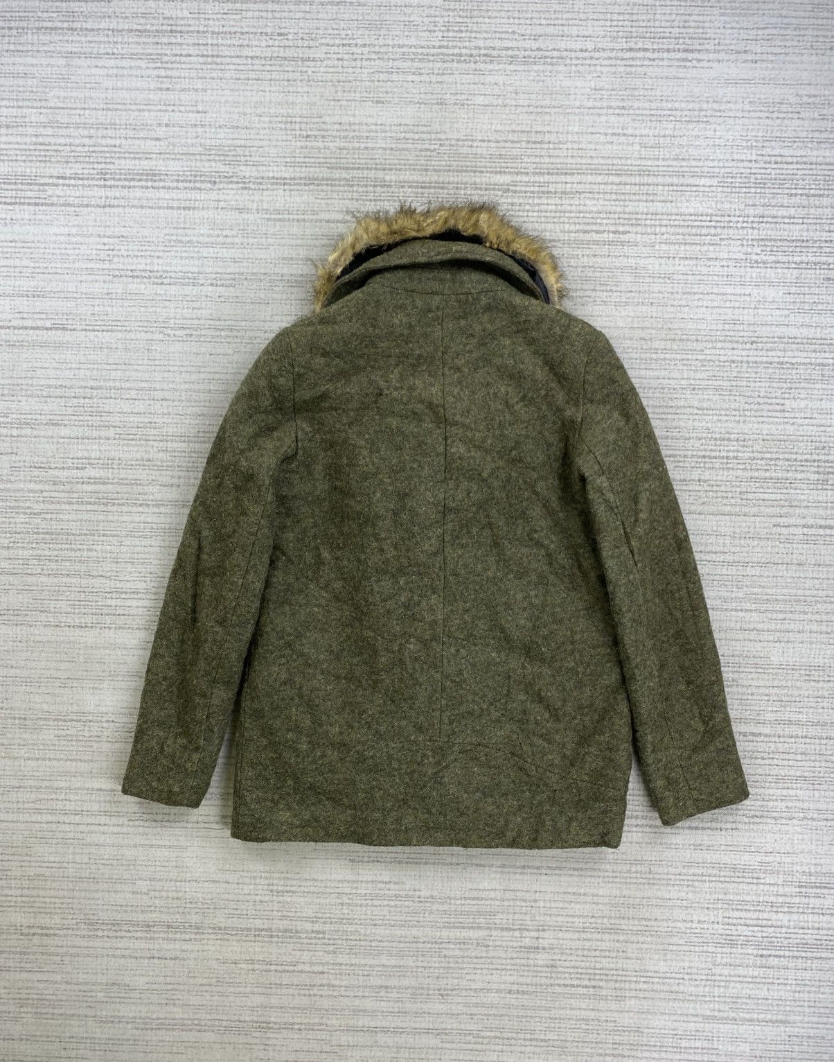 Japanese Brand × Vintage × Zara Vintage Trafaluc By Zara Faux Fur Wool Coat Jacket Size M / US 6-8 / IT 42-44 - 2 Thumbnail