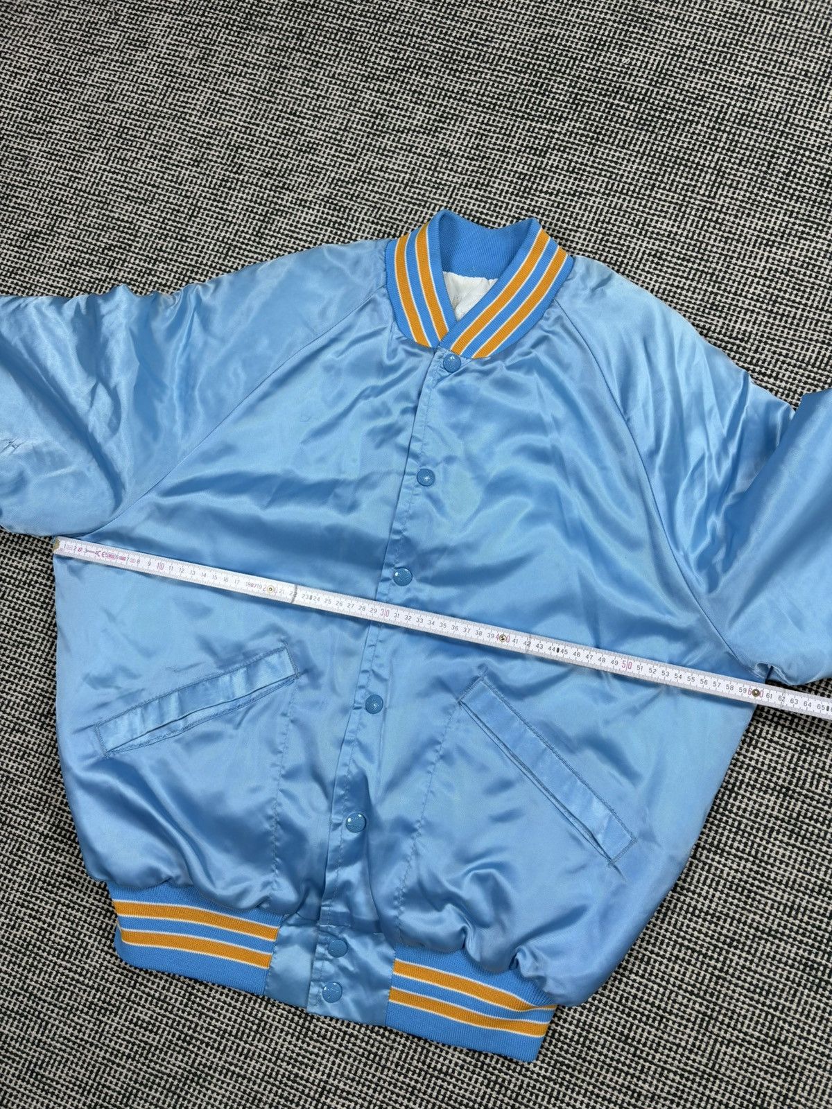 Vintage Vintage King Louie baby blue sateen bomber varsity jacket Size US M / EU 48-50 / 2 - 6 Thumbnail