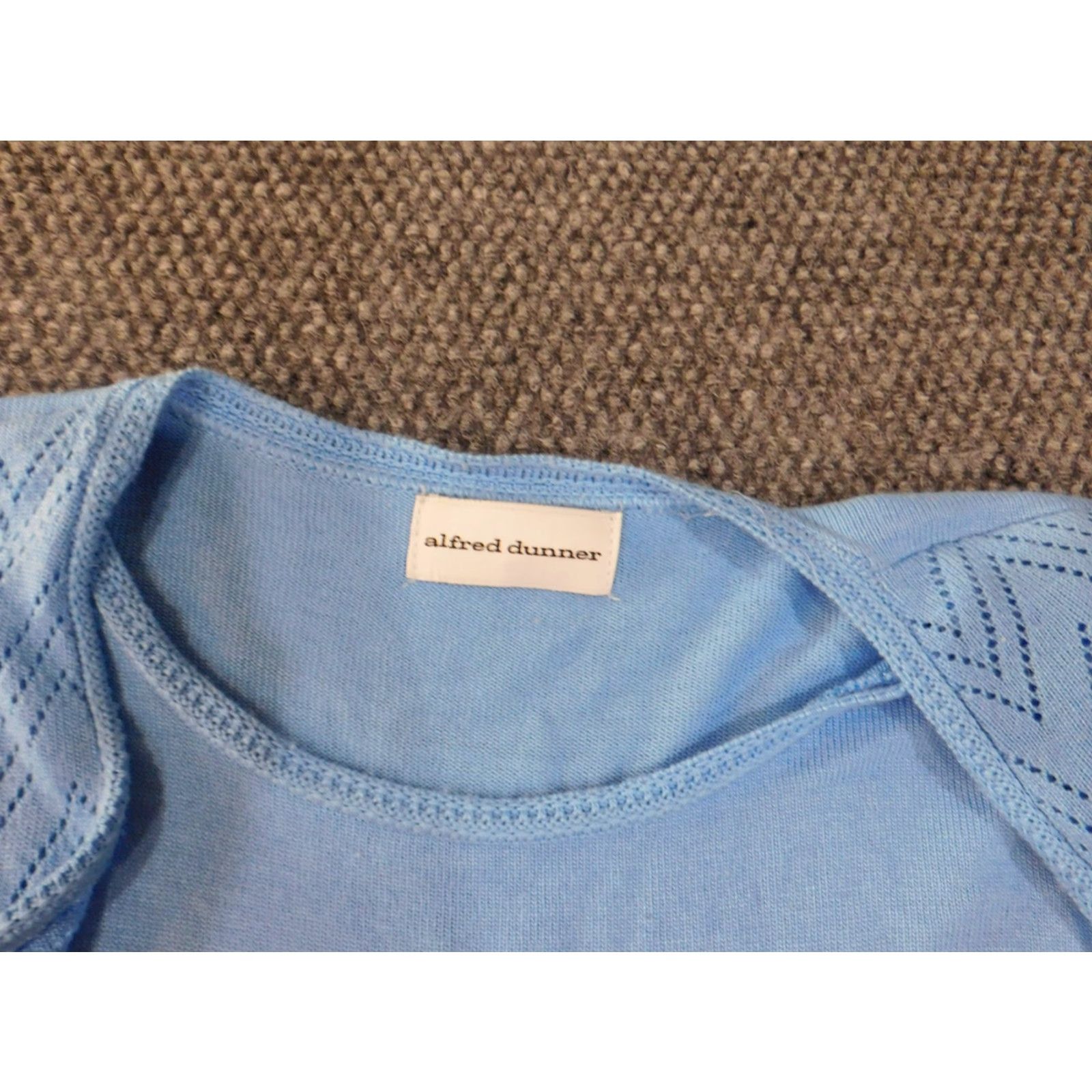 Vintage Alfred Dunner Sweater Large Blue Pullover Raglan Sleeve Knit Crew Neck Casual Womens L Blue Knit Stretch Modern American Vintage? No Size L / US 10 / IT 46 - 5 Thumbnail