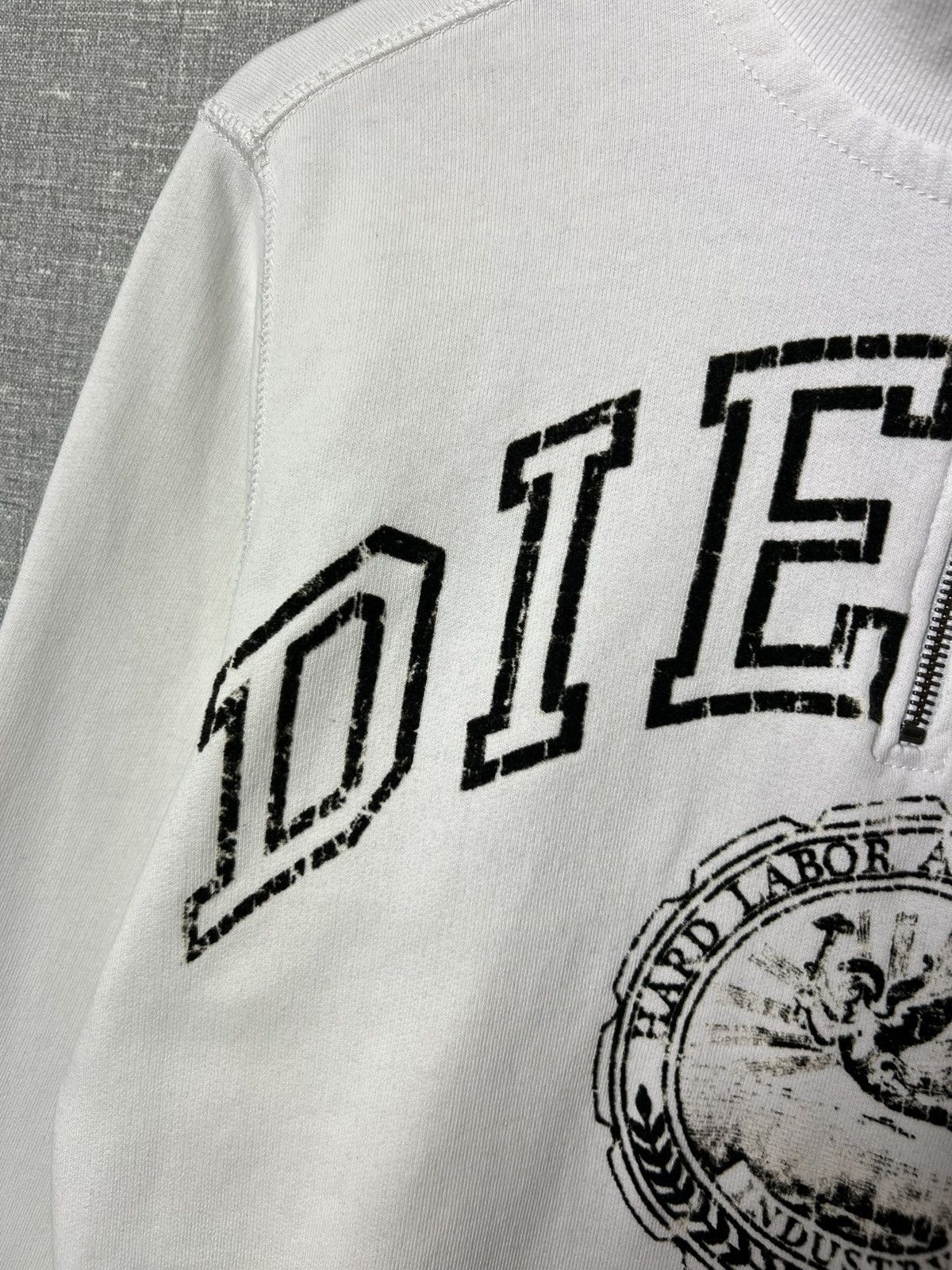 Diesel Rare Vintage Y2K Diesel Big Logo Zip Pullover Sweatshirt Size US S / EU 44-46 / 1 - 5 Thumbnail