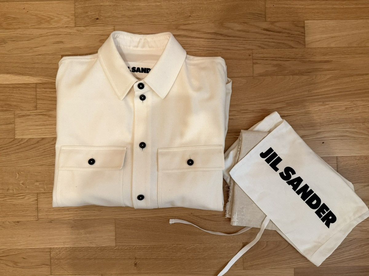 Jil Sander Jil Sander + Oversized Wool Shirt Size US M / EU 48-50 / 2 - 6 Thumbnail
