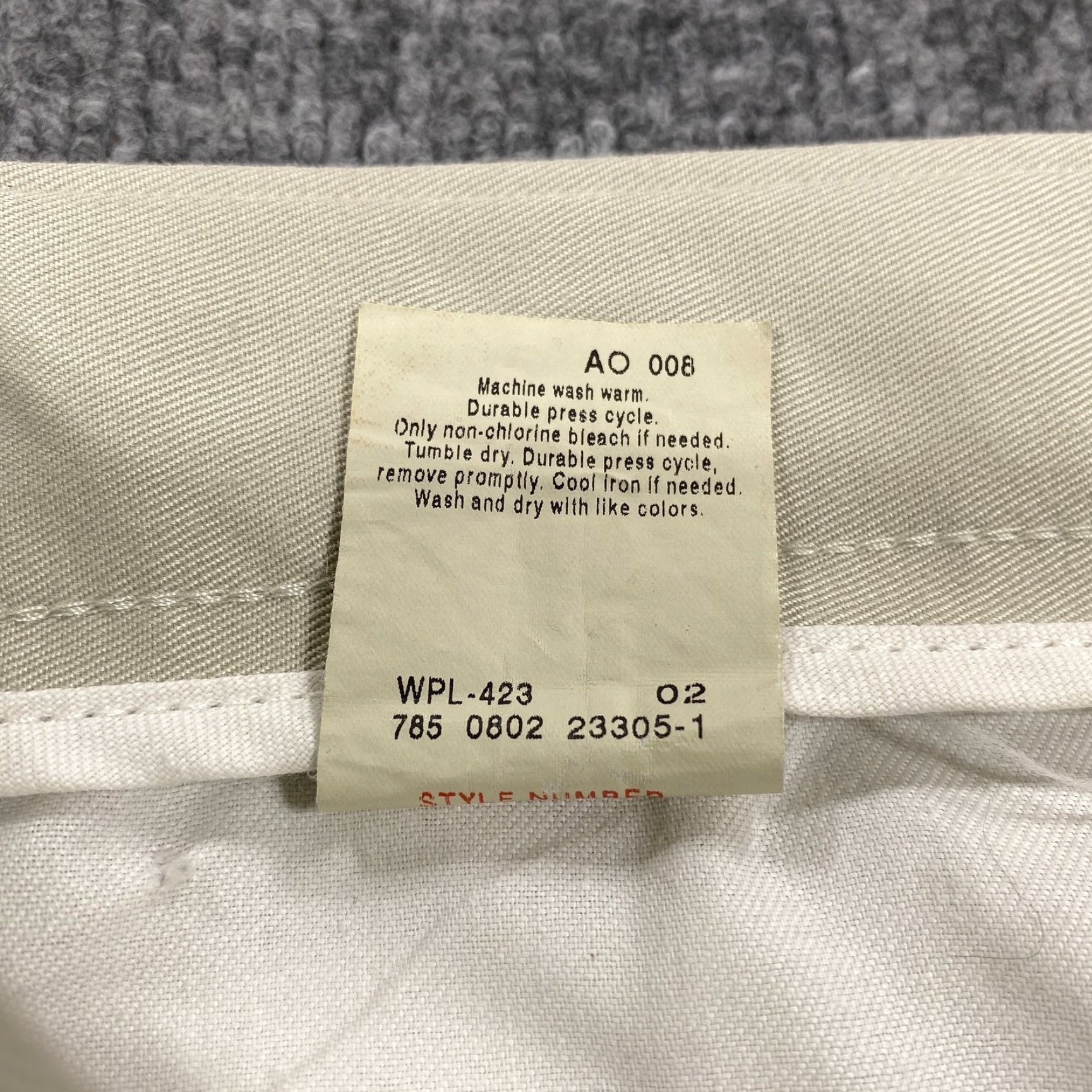 Dockers VINTAGE Dockers Premium Pants Mens 34x29 Beige Flat Front Straight Dress Slacks Size US 34 / EU 50 - 5 Thumbnail