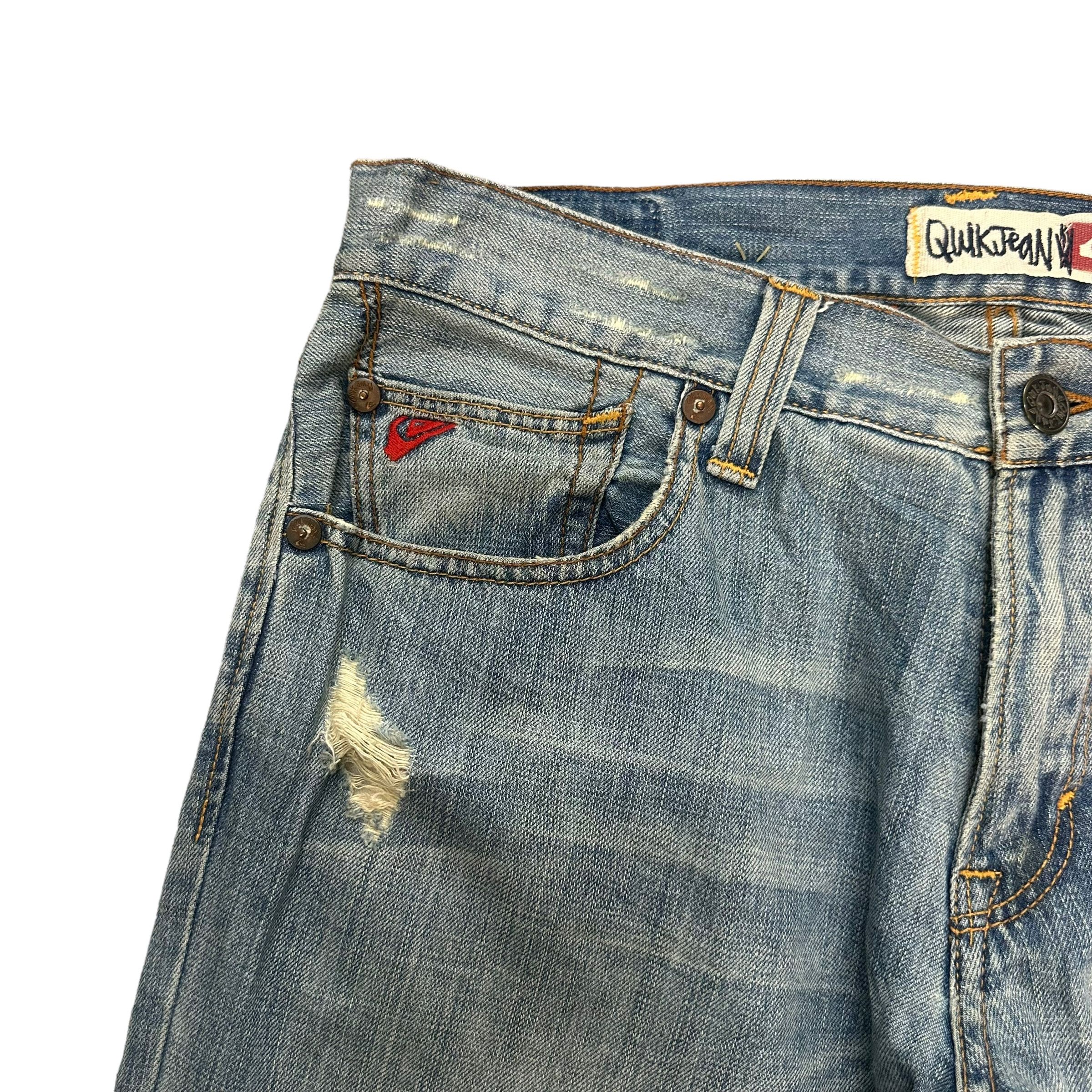 Quiksilver QUIKJEAN STRAIGHT FIT DISTRESS DENIM PANT #8862-032 Size US 34 / EU 50 - 3 Thumbnail