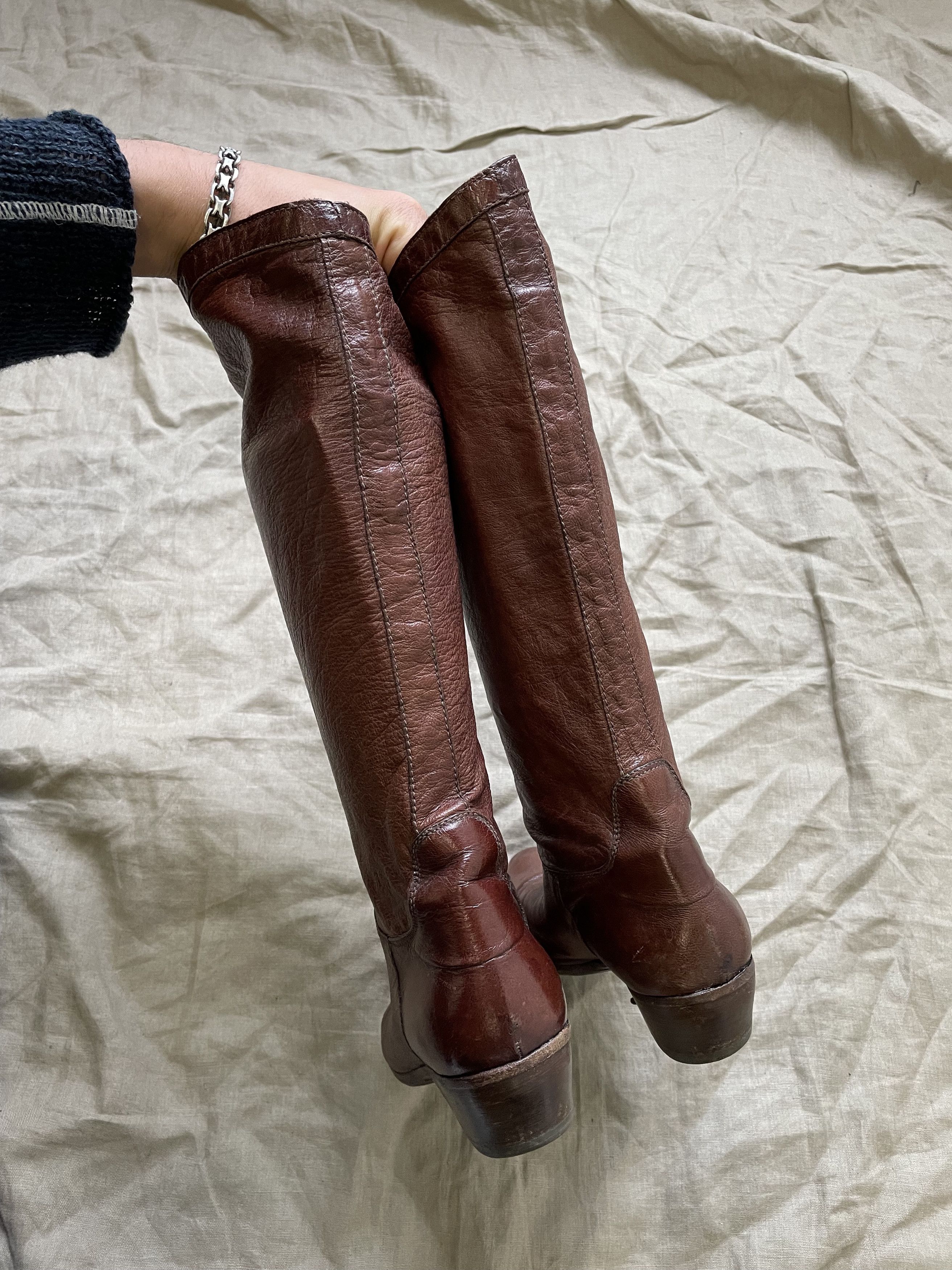 MoMA MOMA Vintage Leather Knee Boots 6526AC Size US 5 / IT 35 - 6 Thumbnail
