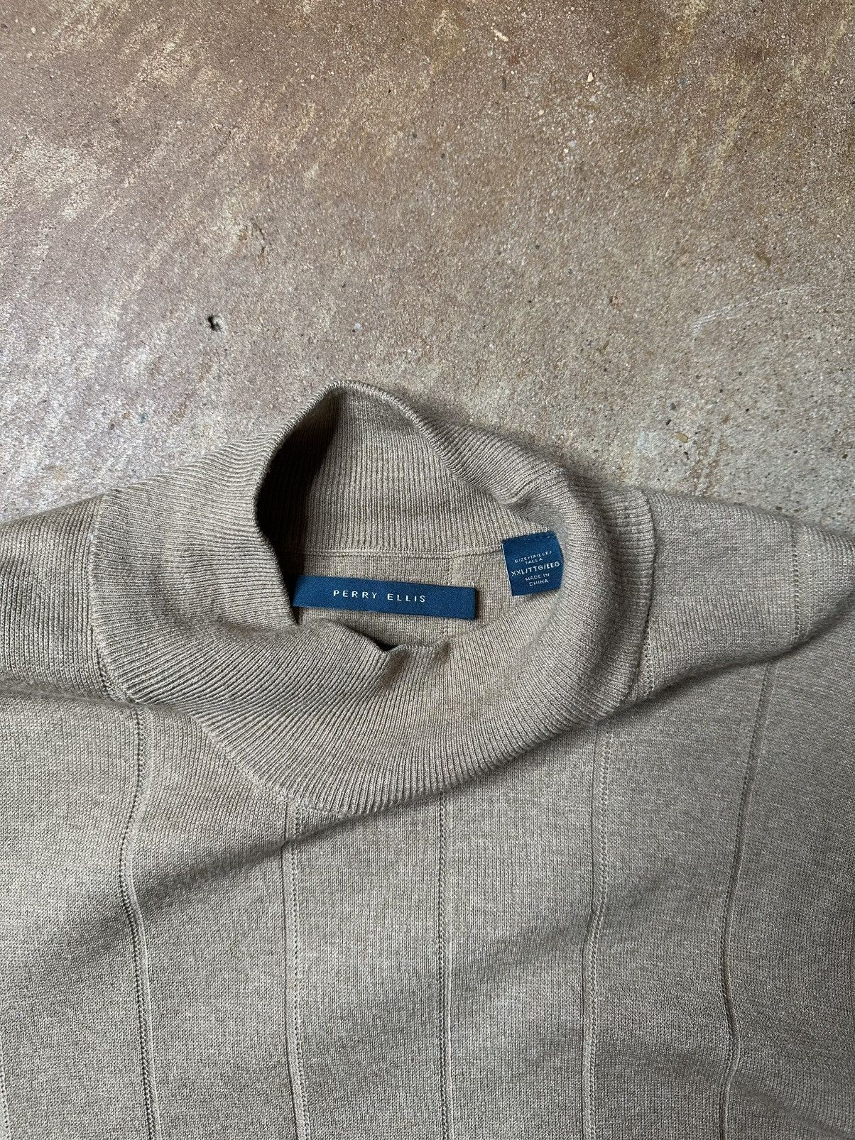 Perry Ellis Perry Ellis Mock Neck Sweater Turtleneck Size US XXL / EU 58 / 5 - 2 Thumbnail