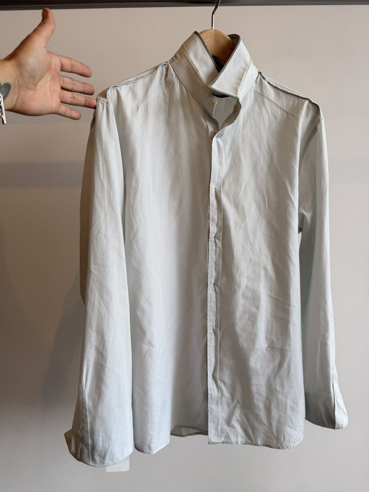 J.Lindeberg J.Lindeberg Light Grey Buttondown Shirt Size 50 Size US M / EU 48-50 / 2 - 11 Thumbnail
