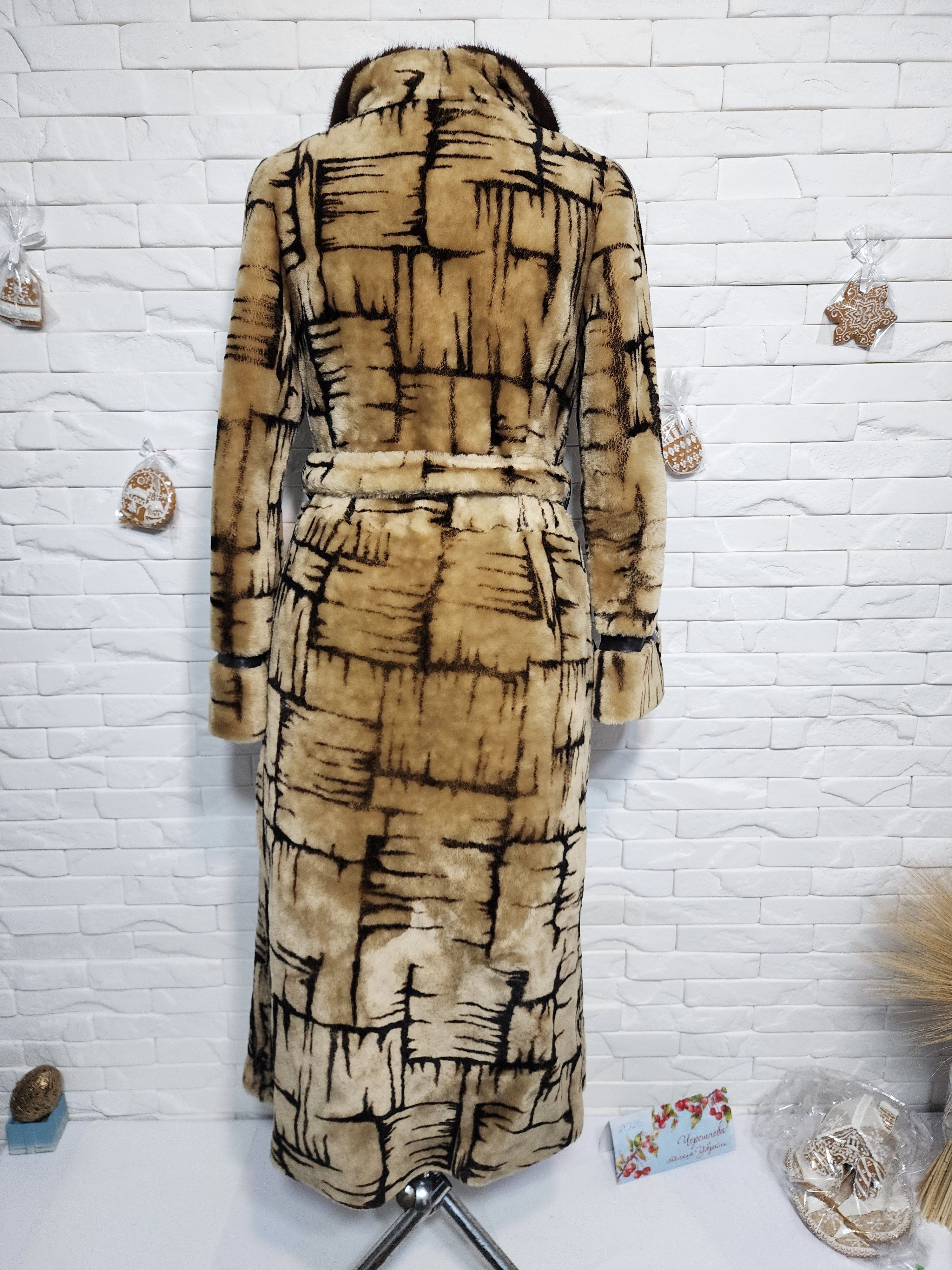 Furla Brown Sheepskin Coat: Women's Fur Belted Winter Coat Size S / US 4 / IT 40 - 4 Thumbnail
