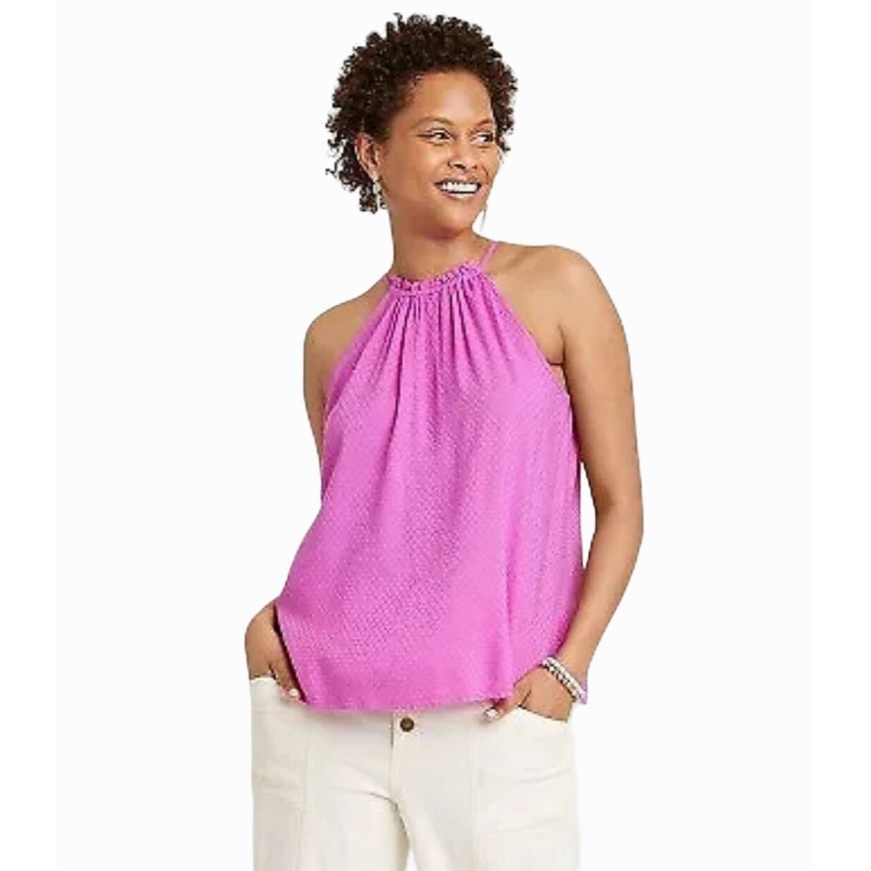 Other Knox Rose - Women's Woven Halter Tank Top - Purple - Extra L Size XL / US 12-14 / IT 48-50 - 1 Thumbnail