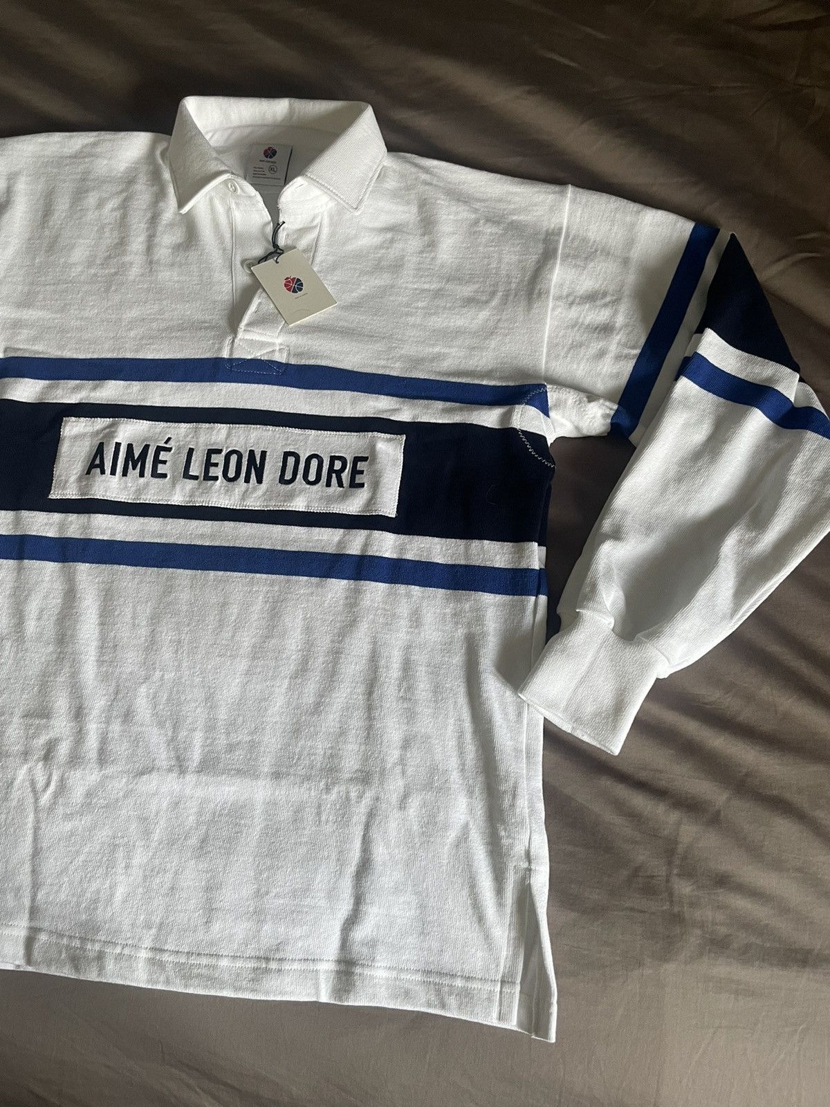 Aime Leon Dore Aime Leon Doré Rugby Shirt Sweatshirt Blue White ALD Size US XL / EU 56 / 4 - 3 Thumbnail