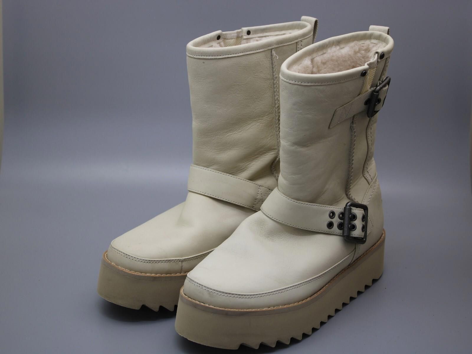 Ugg Genuine UGG Women Punk Chunky Buckle Goth High Ankle Boots Size US 8 / IT 38 - 1 Thumbnail
