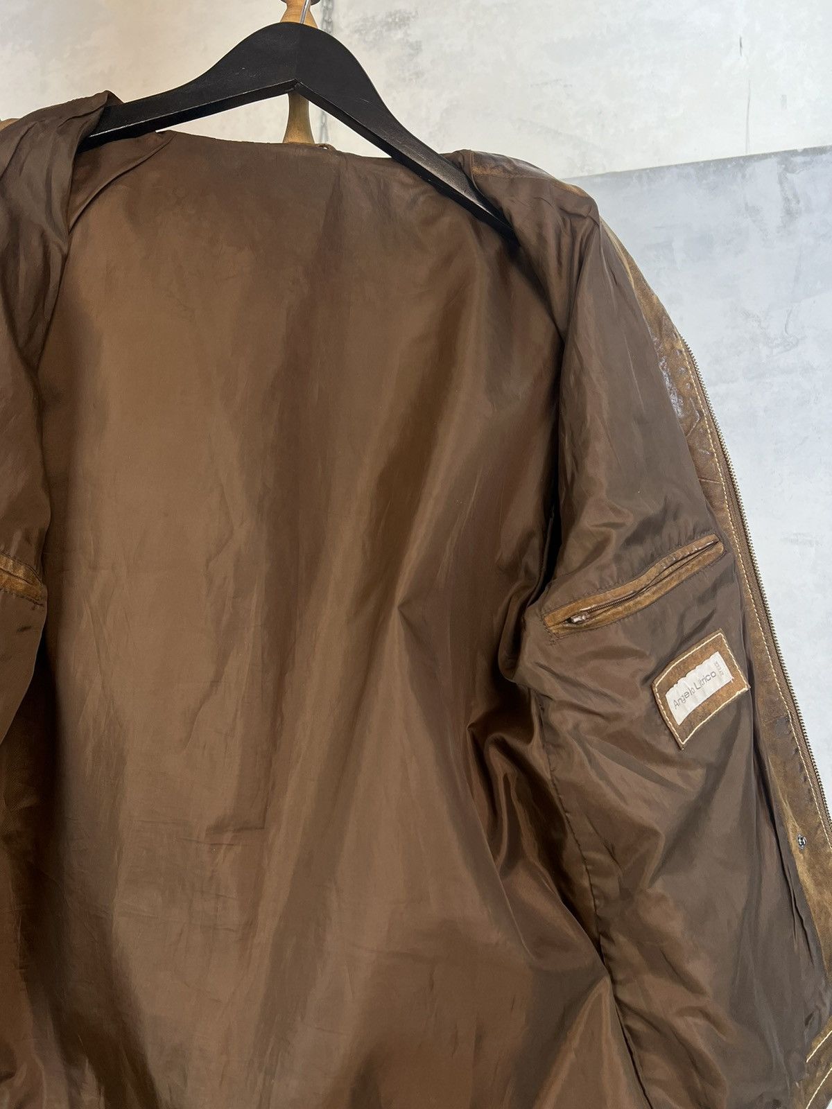 Angelo Litrico Vintage Angelo Litrico Leather Bomber Jacket Size S - M Size US S / EU 44-46 / 1 - 8 Thumbnail