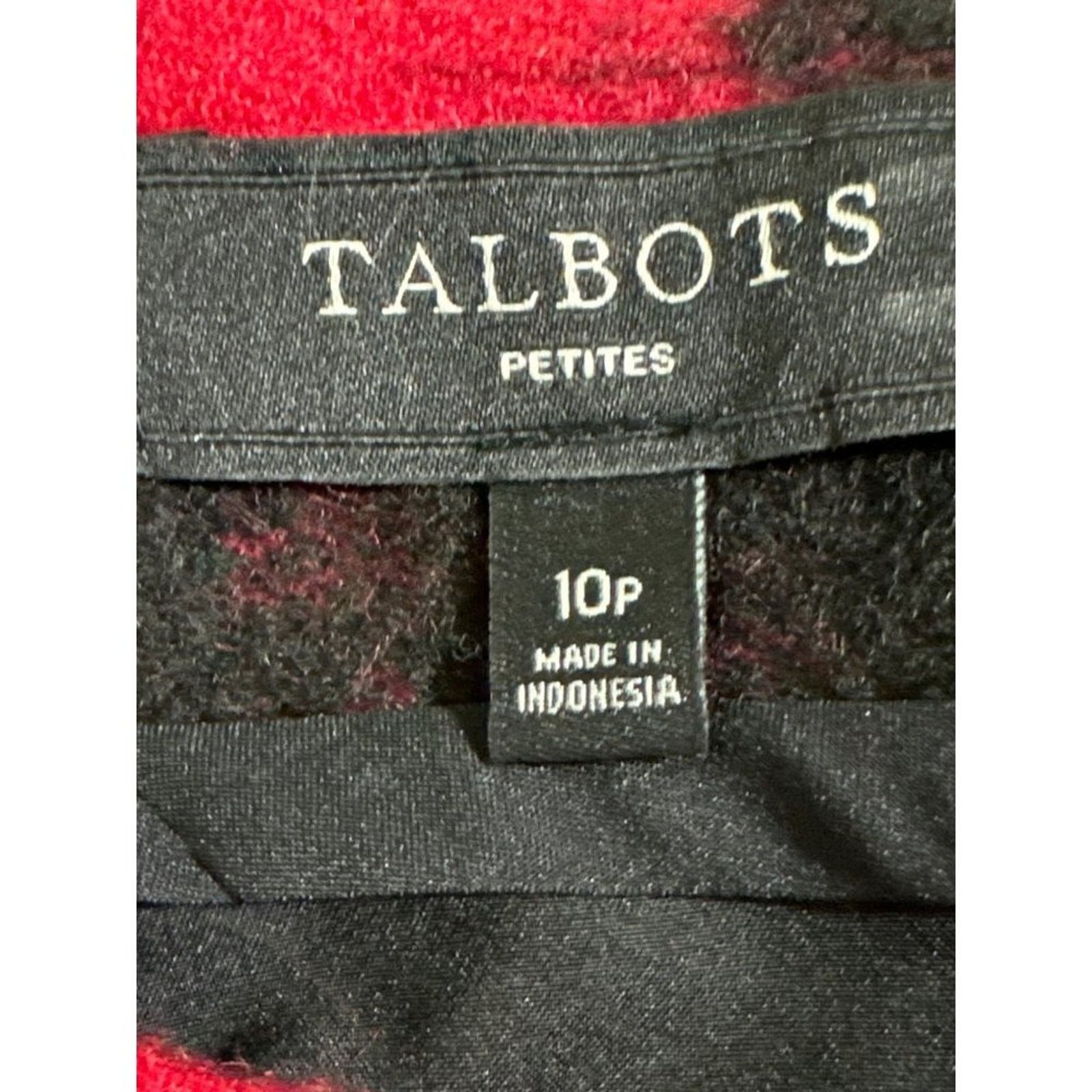 Other Talbots Wool Blend Buffalo Plaid Skirt Red & Black 10P Size 32" / US 10 / IT 46 - 3 Thumbnail