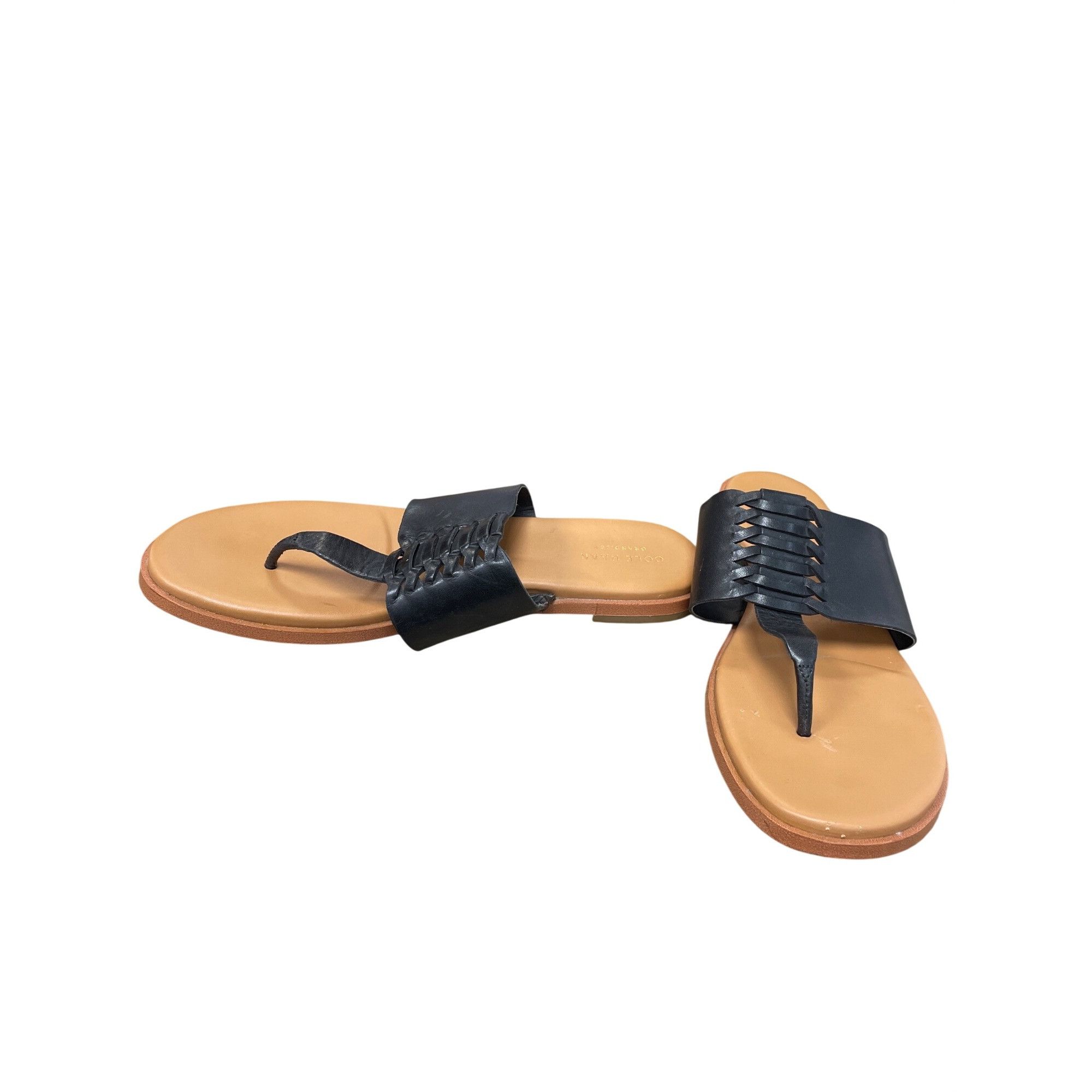 Cole Haan Cole Haan wms black peep thong slip on sandals sz 8.5B SKU 9 Size US 8.5 / IT 38.5 - 2 Thumbnail