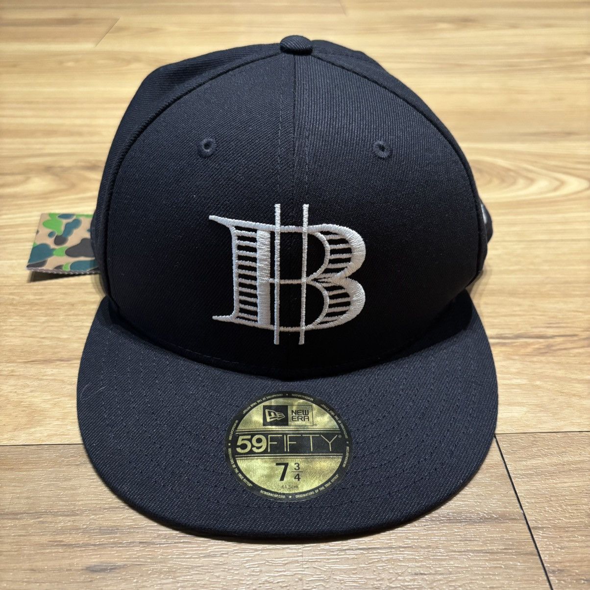 Bape 7 1/2 Bape New Era 59FIFTY Low Profile Fitted Hat in Black