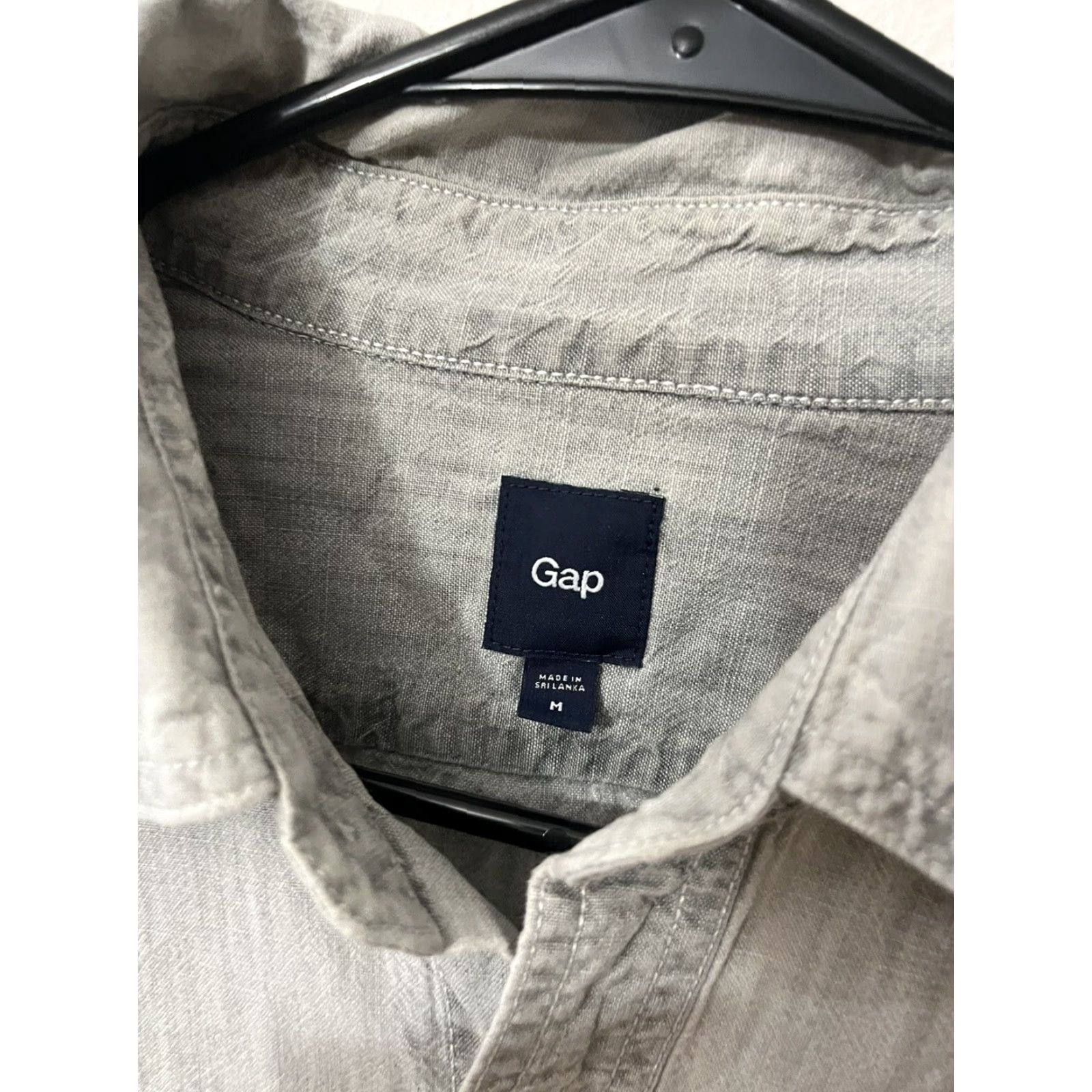 Gap VINTAGE Gap Men’s Button-Up Shirt Long Sleeve M Gray Modern 90s Mens Size US M / EU 48-50 / 2 - 3 Thumbnail